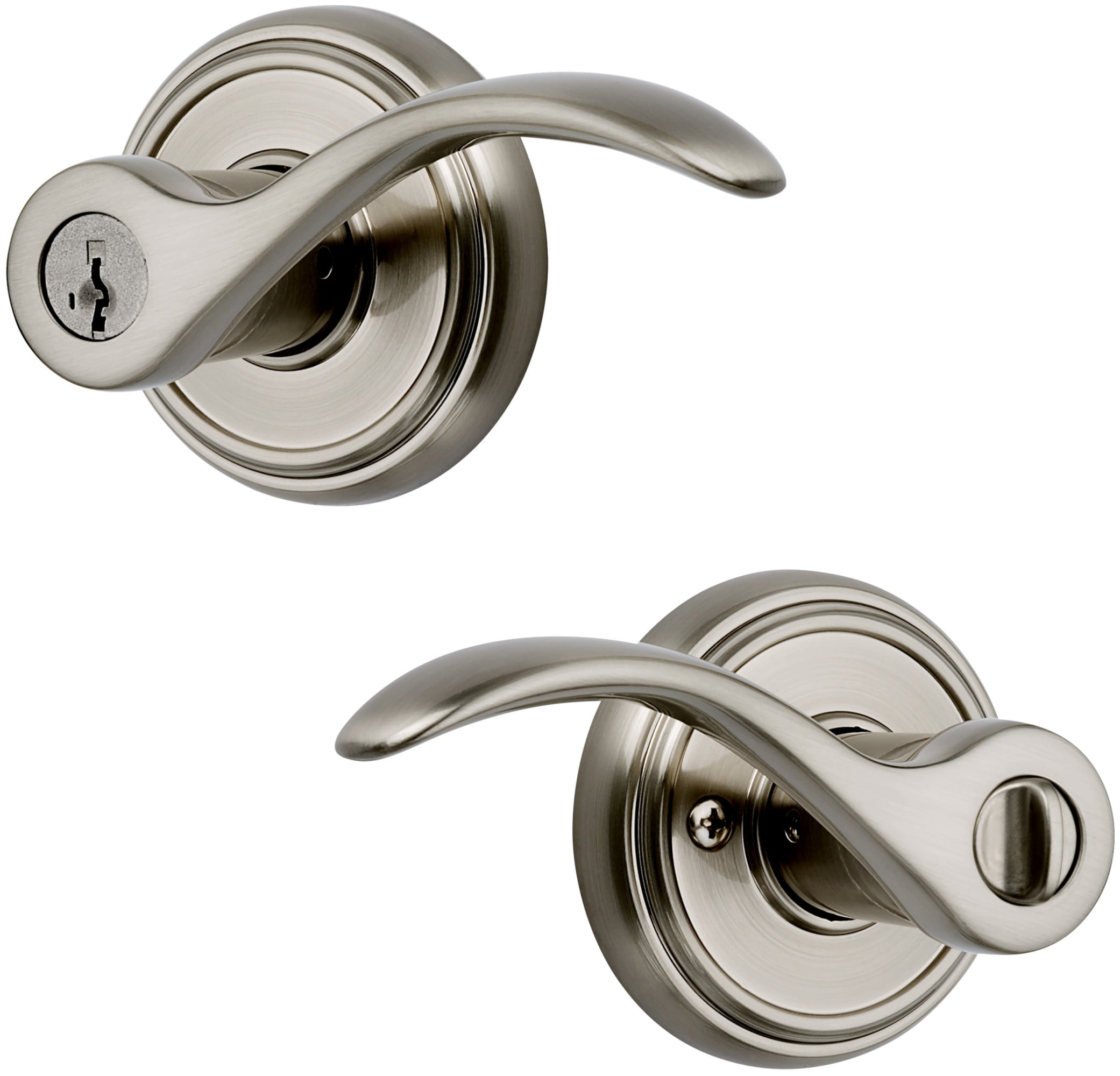 Baldwin Tobin Keyed Entry Lever Featuring Smartkey® in SN - Image 2