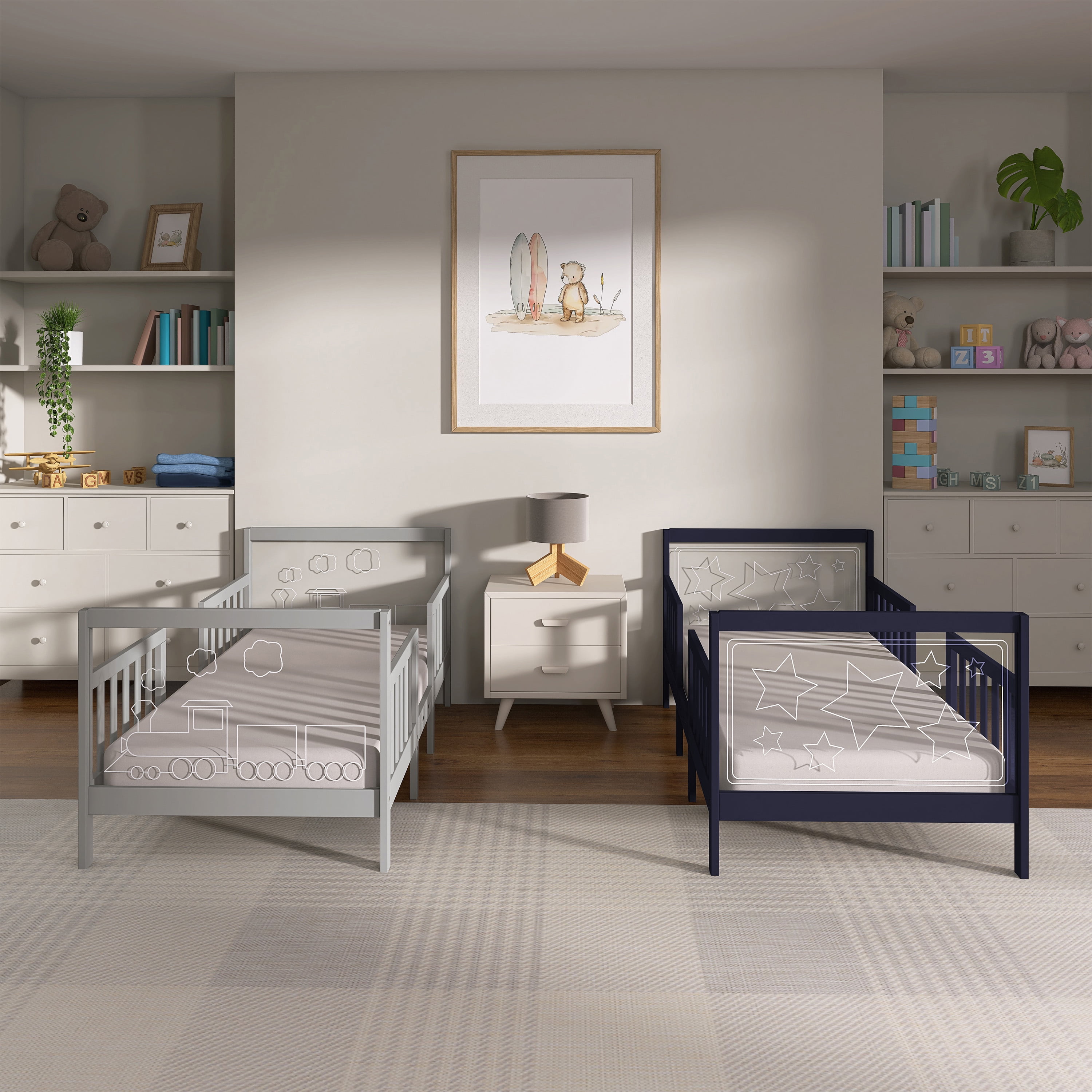 Dream On Me Polar Express Toddler Bed In Cool Grey - Image 3