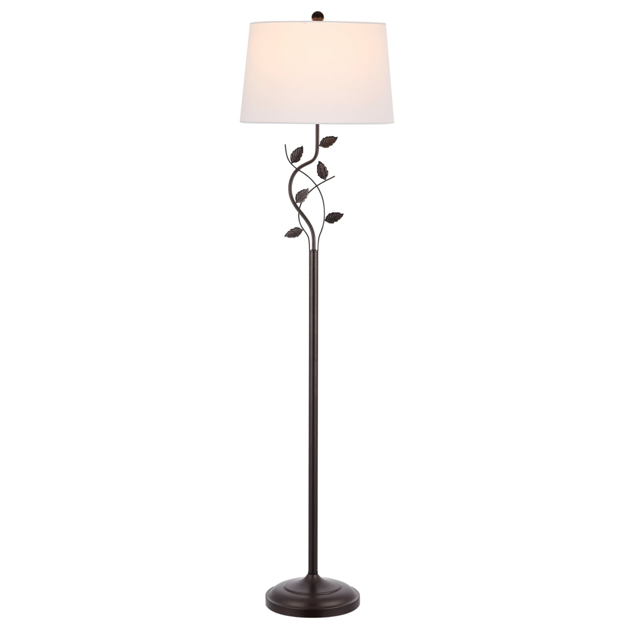 SAFAVIEH Rudy 61.5 in. Floral Iron Floor Lamp, Black - Image 3
