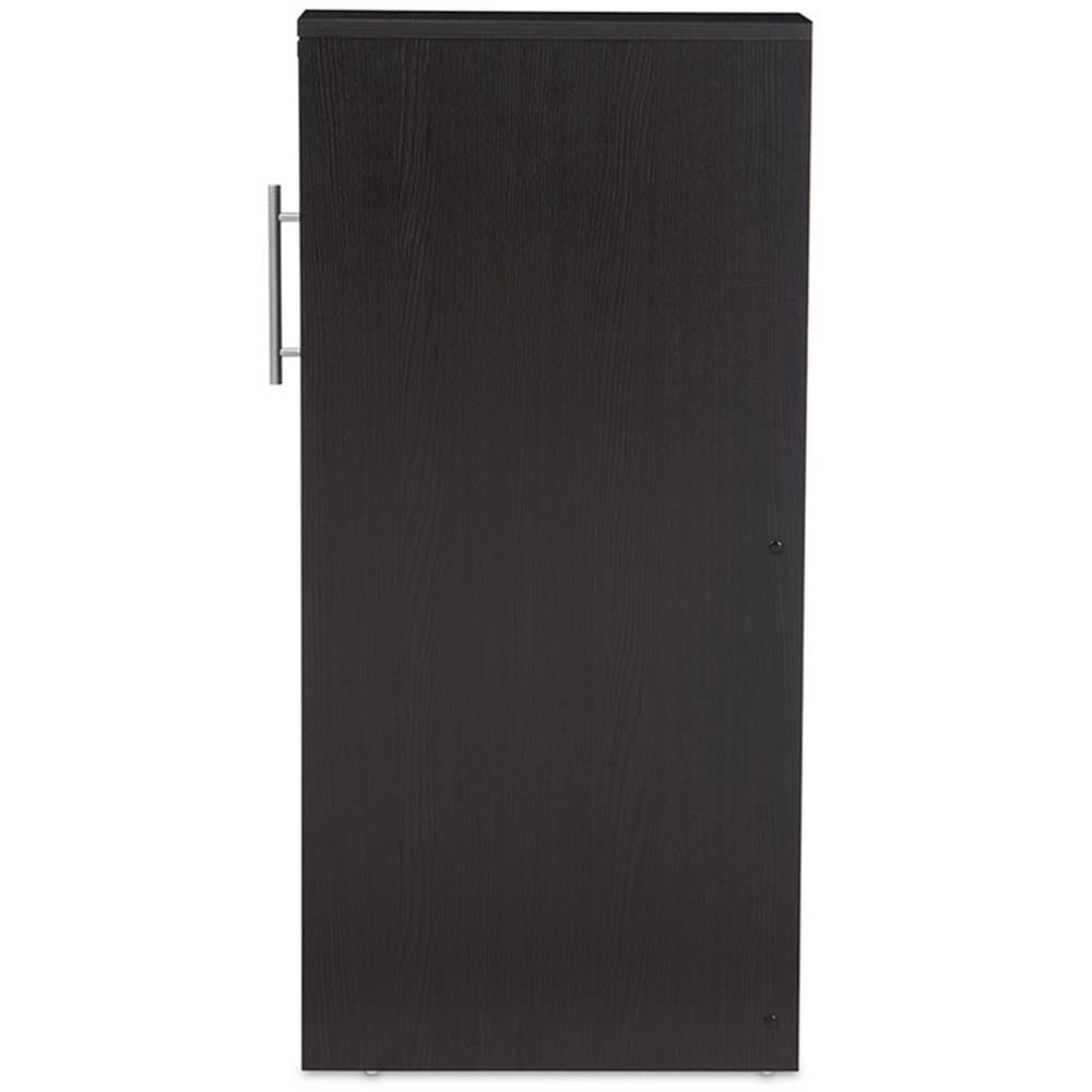 Baxton Studio Lindo 1 Pull Out Door Media Storage Cabinet in Brown - Image 6