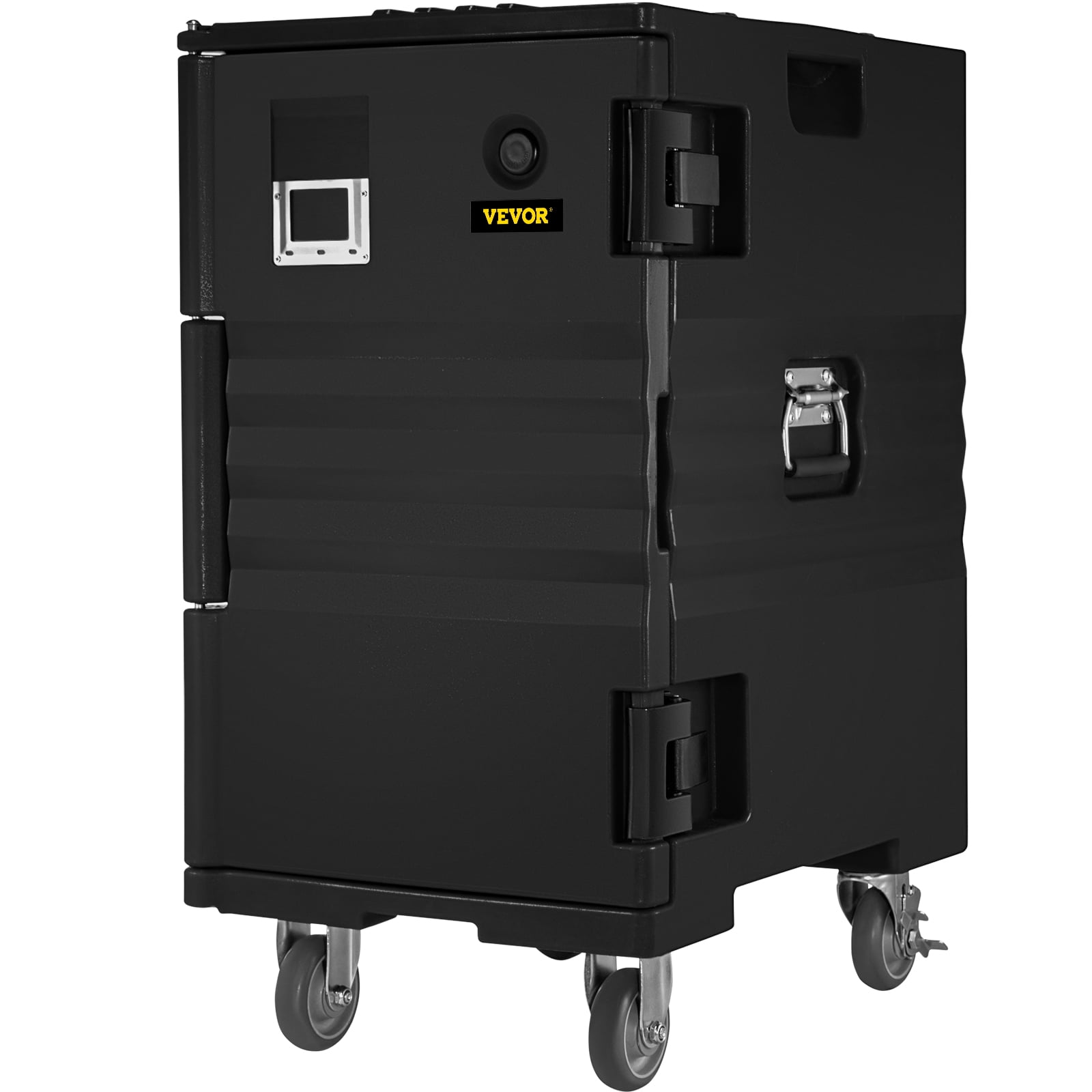 VEVOR Insulated Food Pan Carrier 109 Qt Hot Box for Catering, LLDPE Food Box Carrier with Double Buckles, Front Loading Food Warmer with Handles, End Loader with Wheels for Restaurant, Canteen, Etc. - Image 3