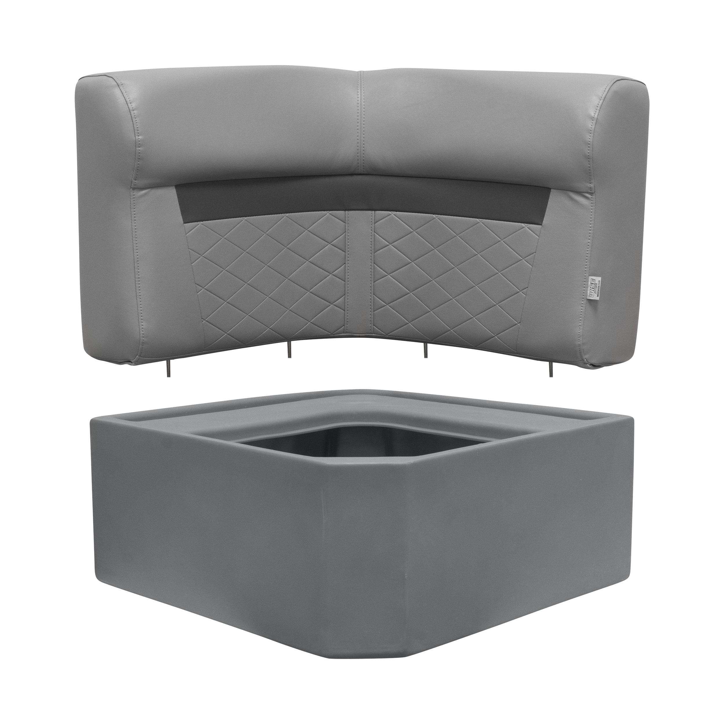 Wise 8WD133-1B-221 DLX Series Pontoon Corner Section - Base Only - Grey - Image 4