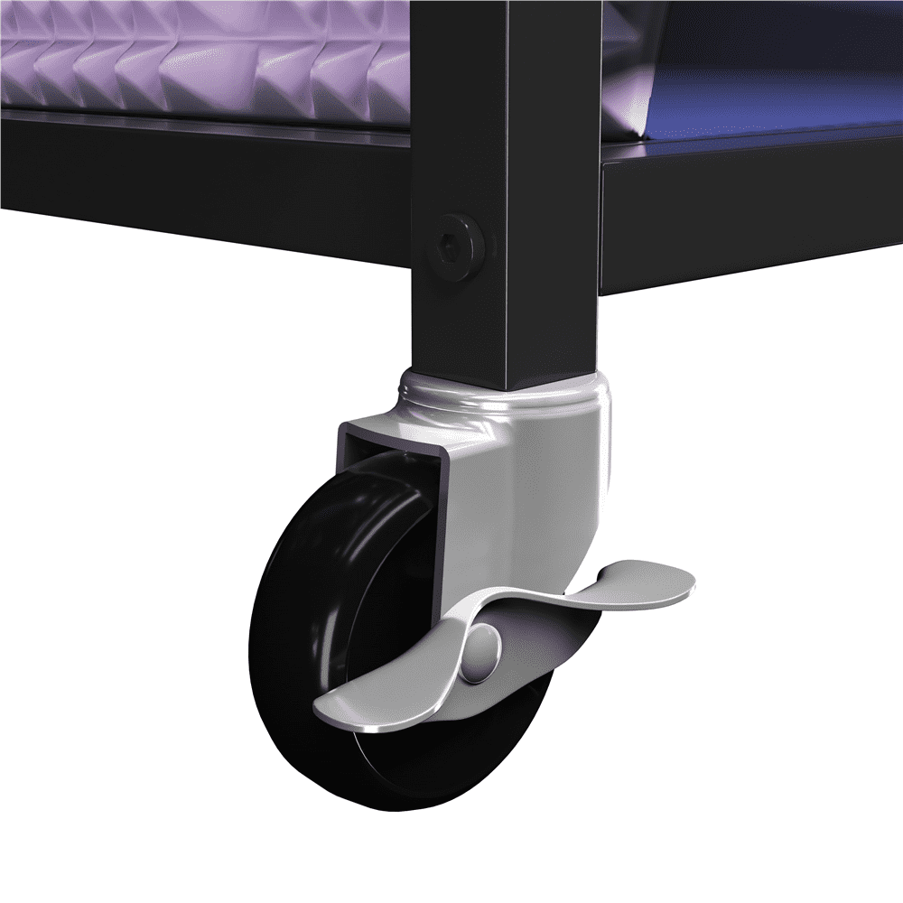 Renwick Metal Rolling Dumbbell Rack with Hooks, Black - Image 7