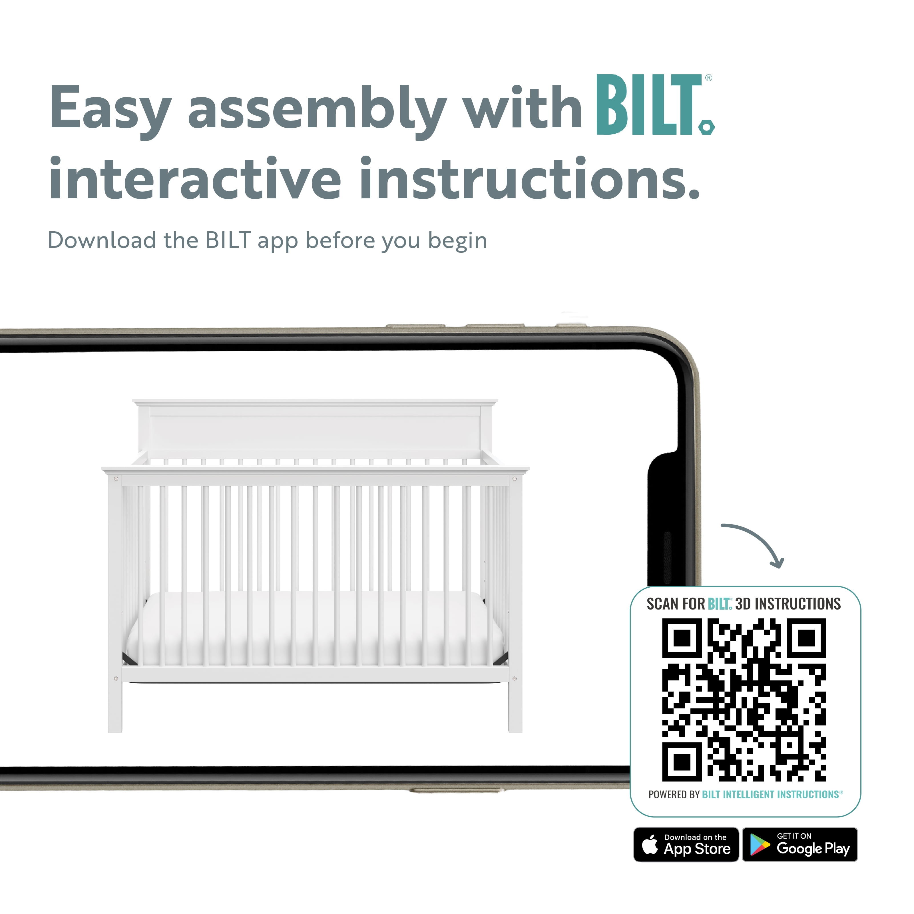 Storkcraft Horizon 5-in-1 Convertible Baby Crib, White - Image 14