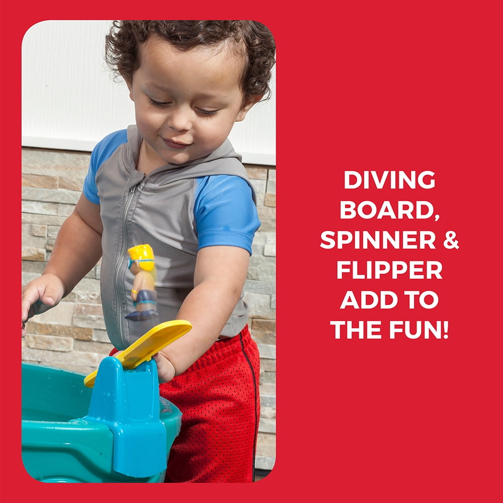 Step2 Spill & Splash Seaway Blue Plastic Water Table for Toddlers with 10-piece Playset - Image 9