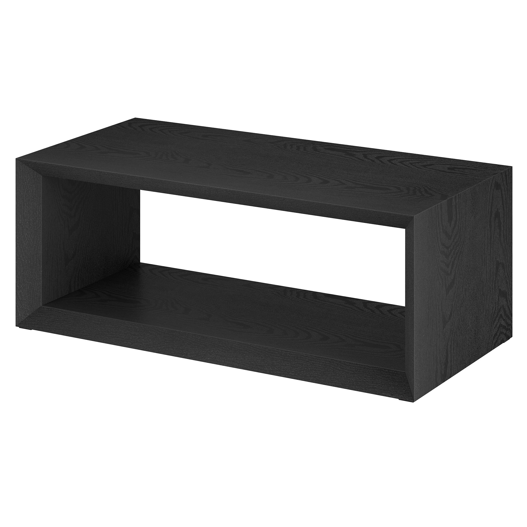 Evelyn&Zoe Osmond Easy Assembly Medium Density Fiberboard Coffee Table, Black Grain - Image 2
