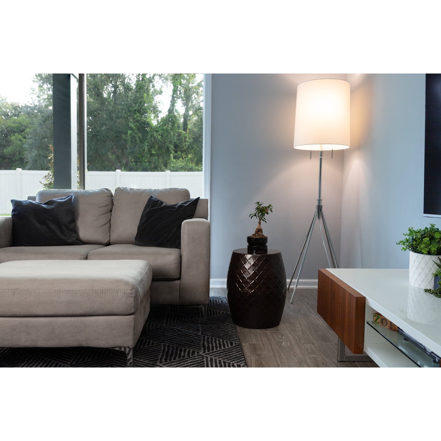 Balken Home Braga Metal Table Cross functional Planter Stool Modern Decor-Antique Bronze Finish - Image 4