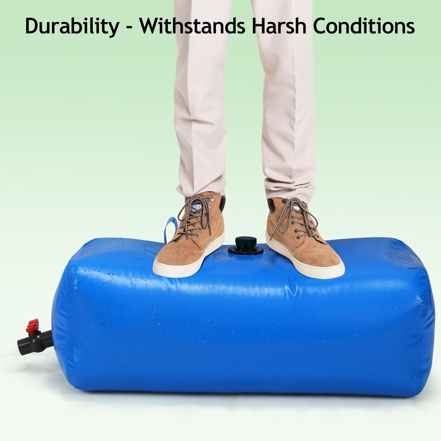 FIMEI 63 Gal Collapsible Water Bladder Tank 240L Water Storage Bladder, High-Density PVC, Blue - Image 5