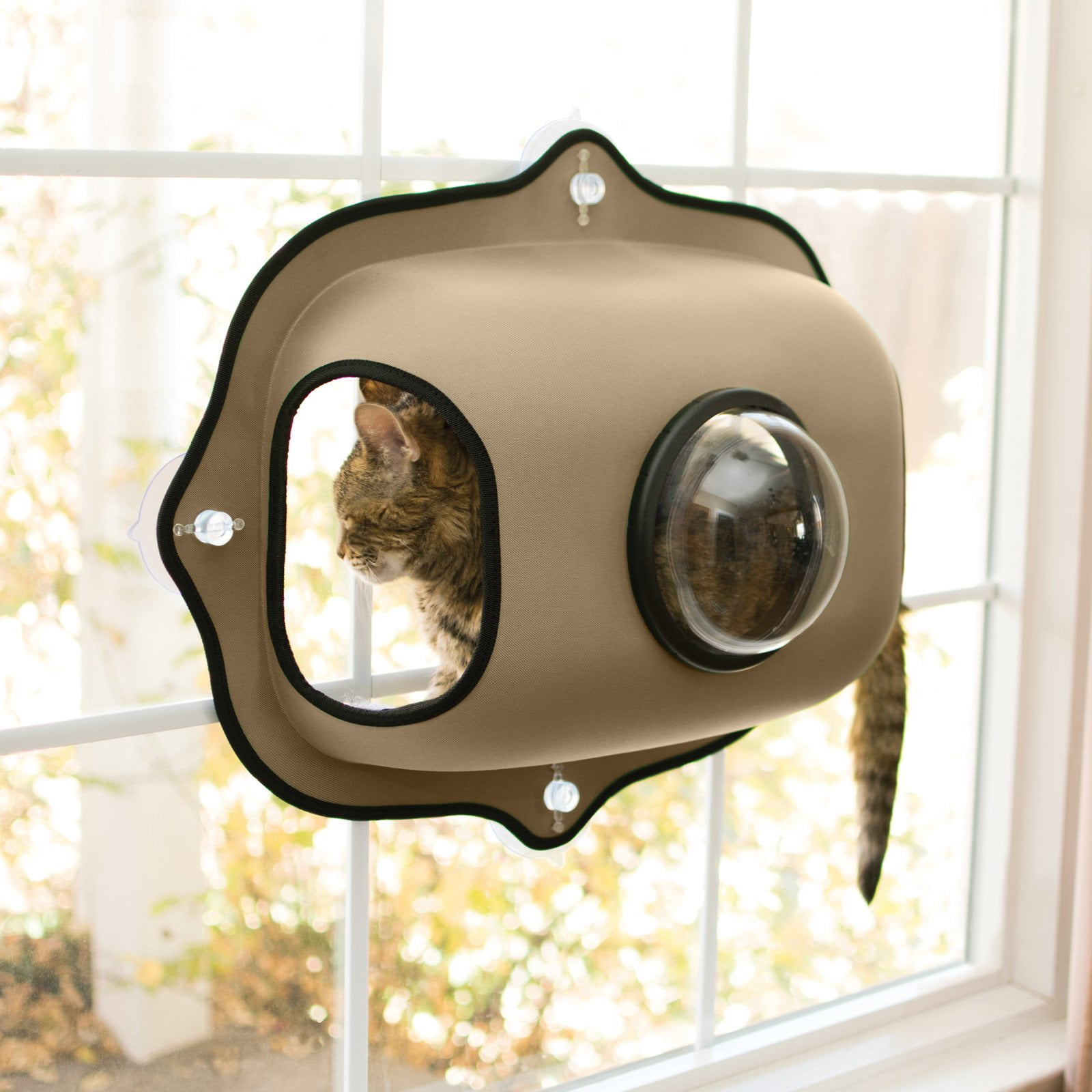 K&H Pet Products, EZ Mount Window Bubble Cat Bed, Small, Green, 27-in - Image 2