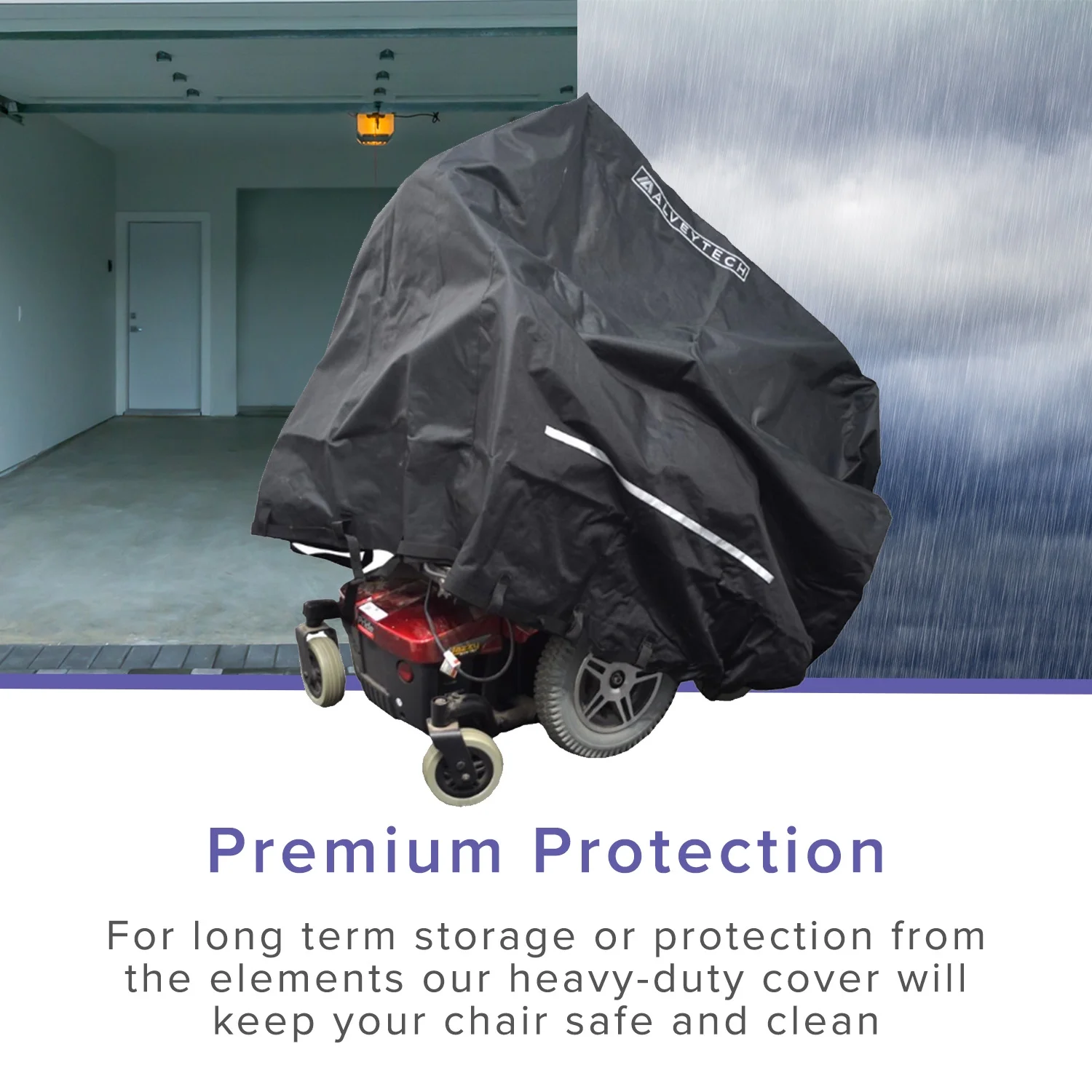 AlveyTech X-Large Heavy Duty Weatherproof Covers fits Power Chairs, Cover & Accessories for Outdoor - Image 3