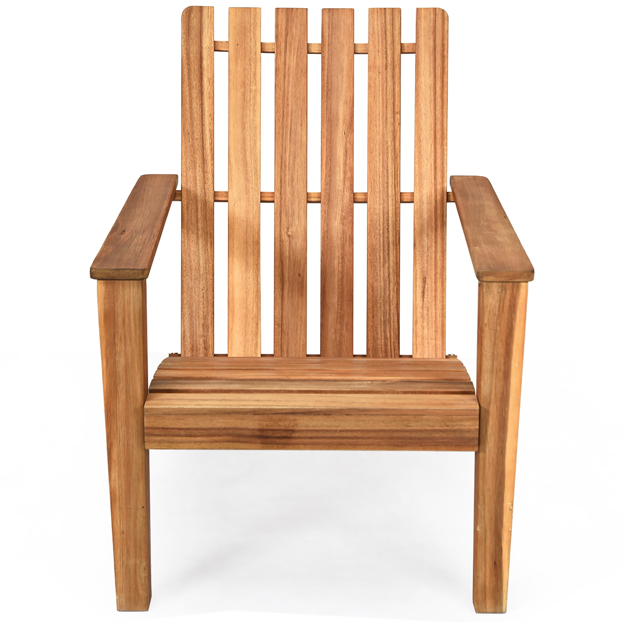 Costway Patio Acacia Wood Adirondack Chair Lounge Armchair sturdy Outdoor Garden Yard - Image 9
