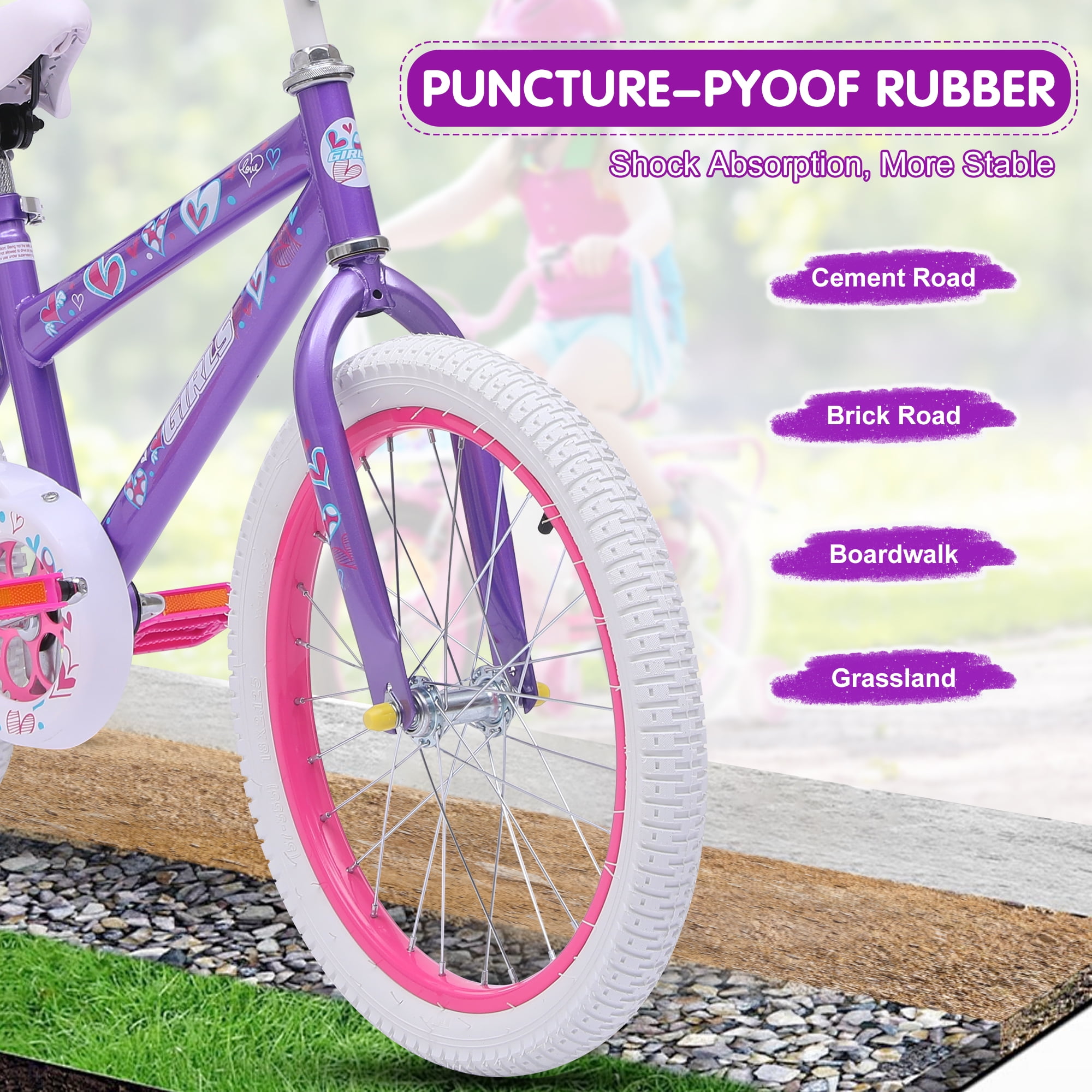 SUGIFT 20 in. Kids Bike Child Bicycle for Girls Age 7-14 Years - Image 4