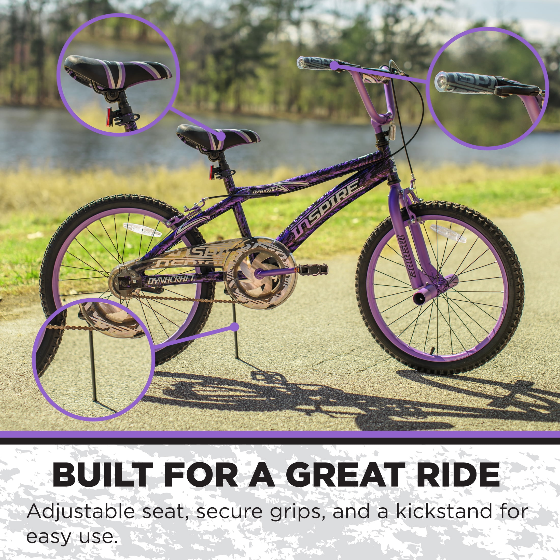 Dynacraft Inspire Girls 20" BMX Bike for Kids Ages 7-14 - Image 7