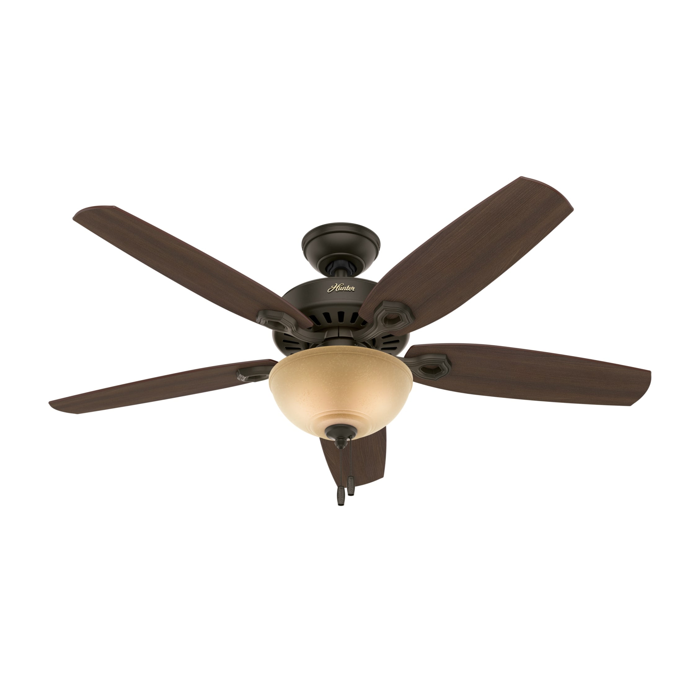 Hunter - Builder Indoor Ceiling Fan With Light, 52-inch, New Bronze, Traditional-style, 3-speed WhisperWind Motor, 53091, for living rooms, bedrooms, home offices, kitchens - Image 7