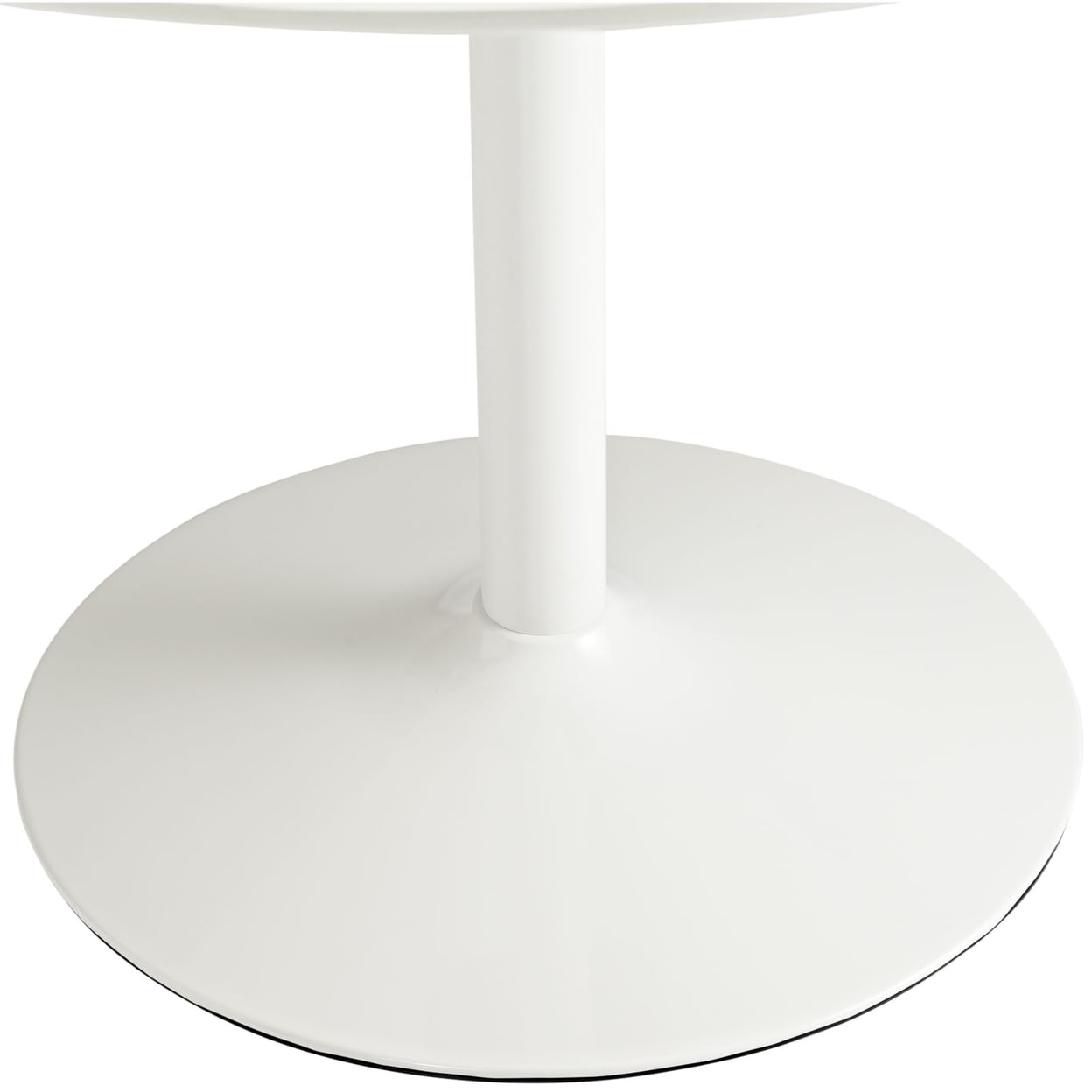 Modway Revolve Round Wood Dining Table with Aluminum Base in White - Image 4