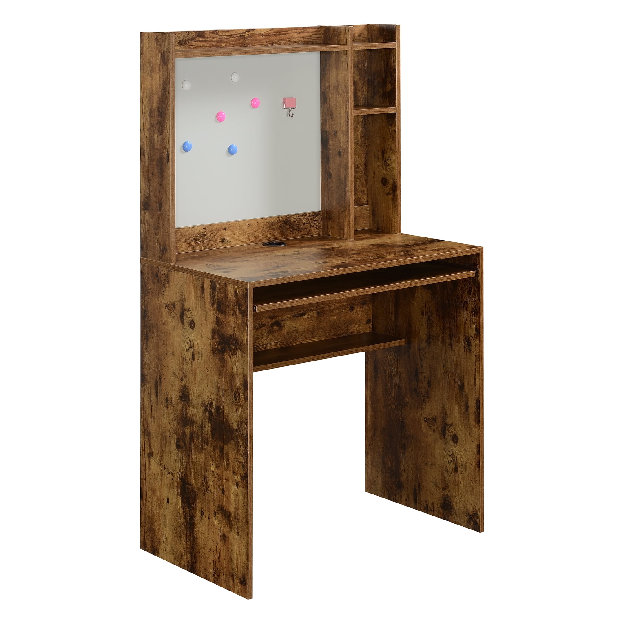 Convenience Concepts Designs2Go 54.25" Student Desk With Magnetic Bulletin Board, Barnwood, All Ages - Image 7