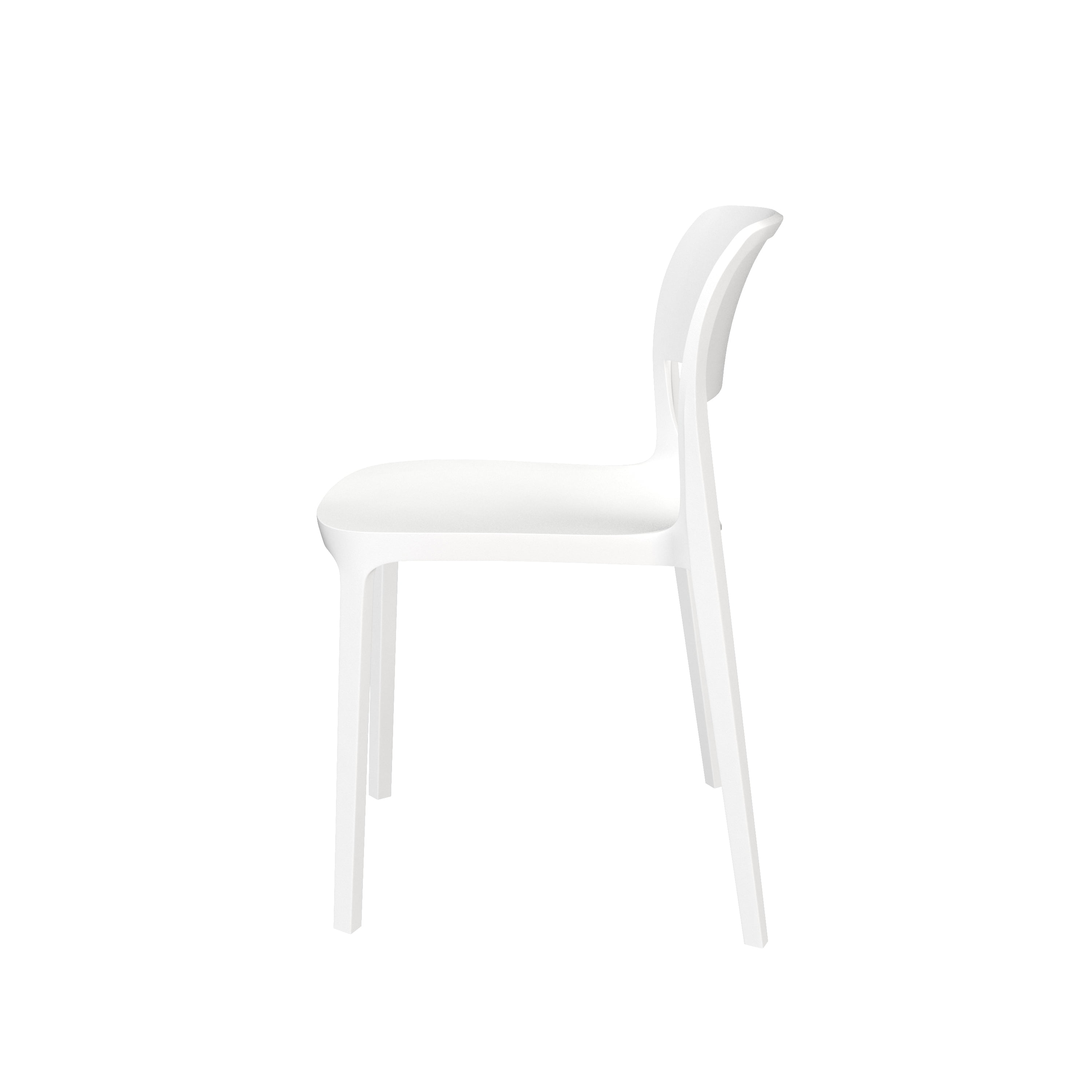 HON Basyx Prodigy Commercial-Grade 2-Pack Armless Stackable Chair, Indoor & Outdoor Chair, in White (BSXVL332WT) - Image 2