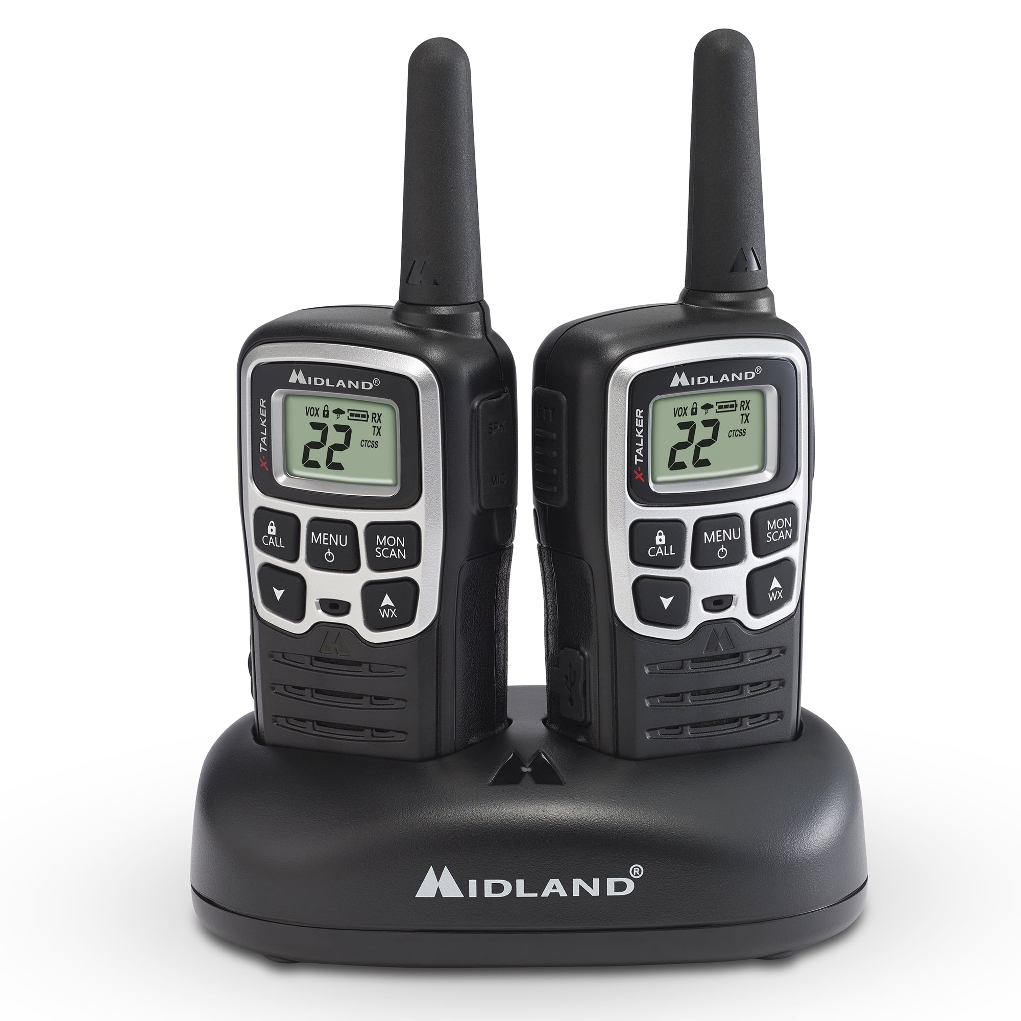 Midland T51VP4 Two-Way Radios 2-Pk 28-mile 22-Channel, Black - Image 8