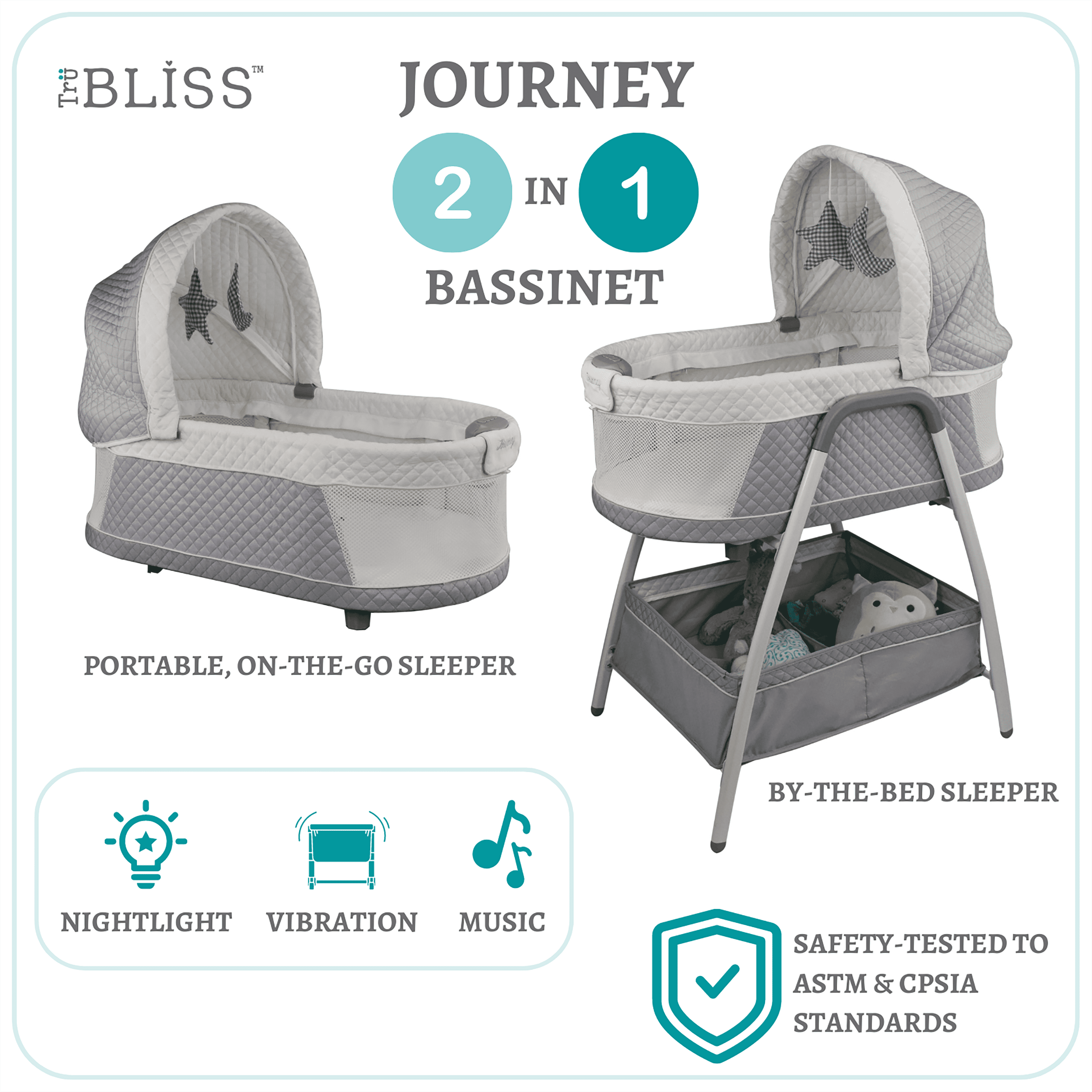 TruBliss® Journey 2-in-1 Bassinet - Image 4