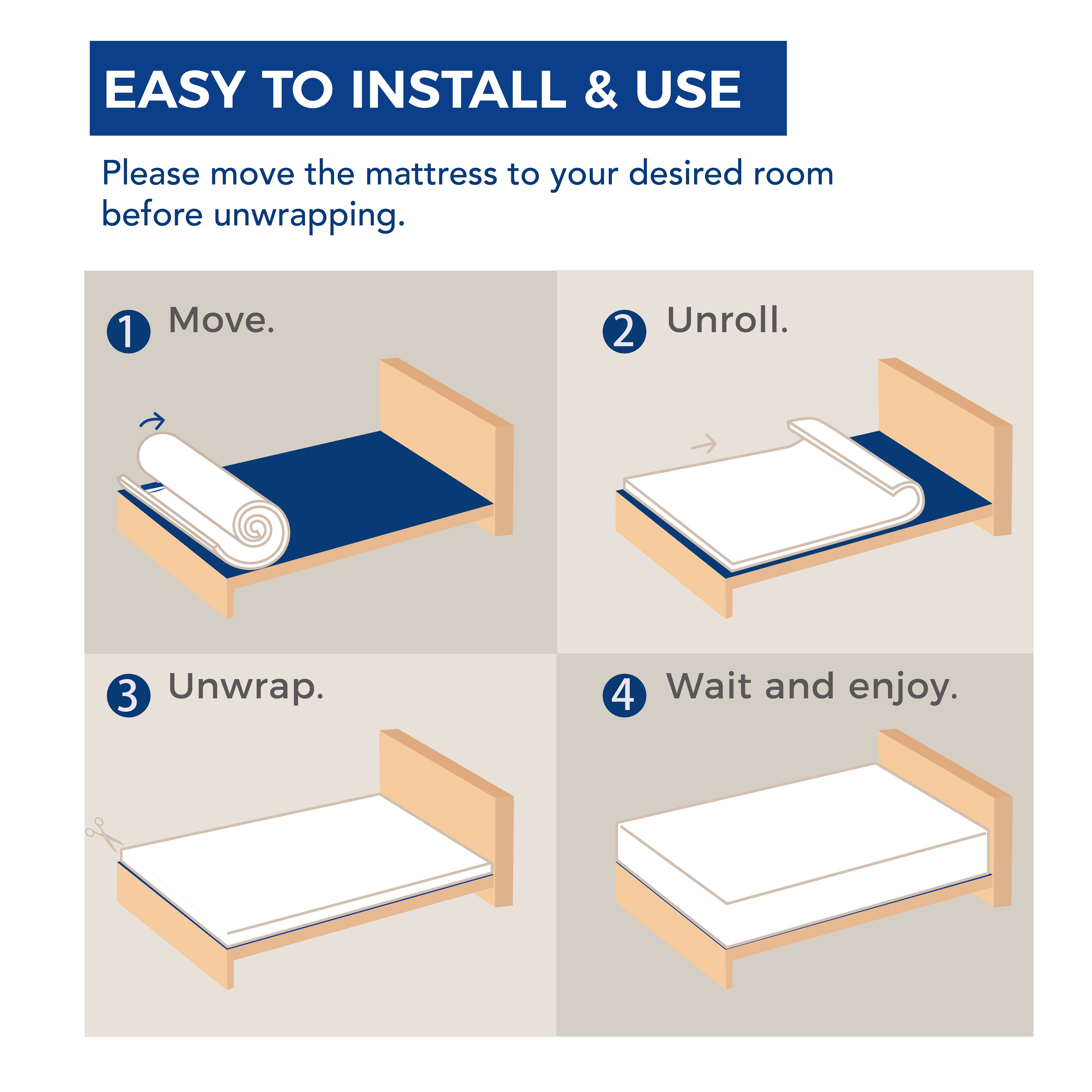 EGOHOME Charcoal 8" Gel Memory Foam Mattress,Queen Mattress in a Box,Medium - Image 4