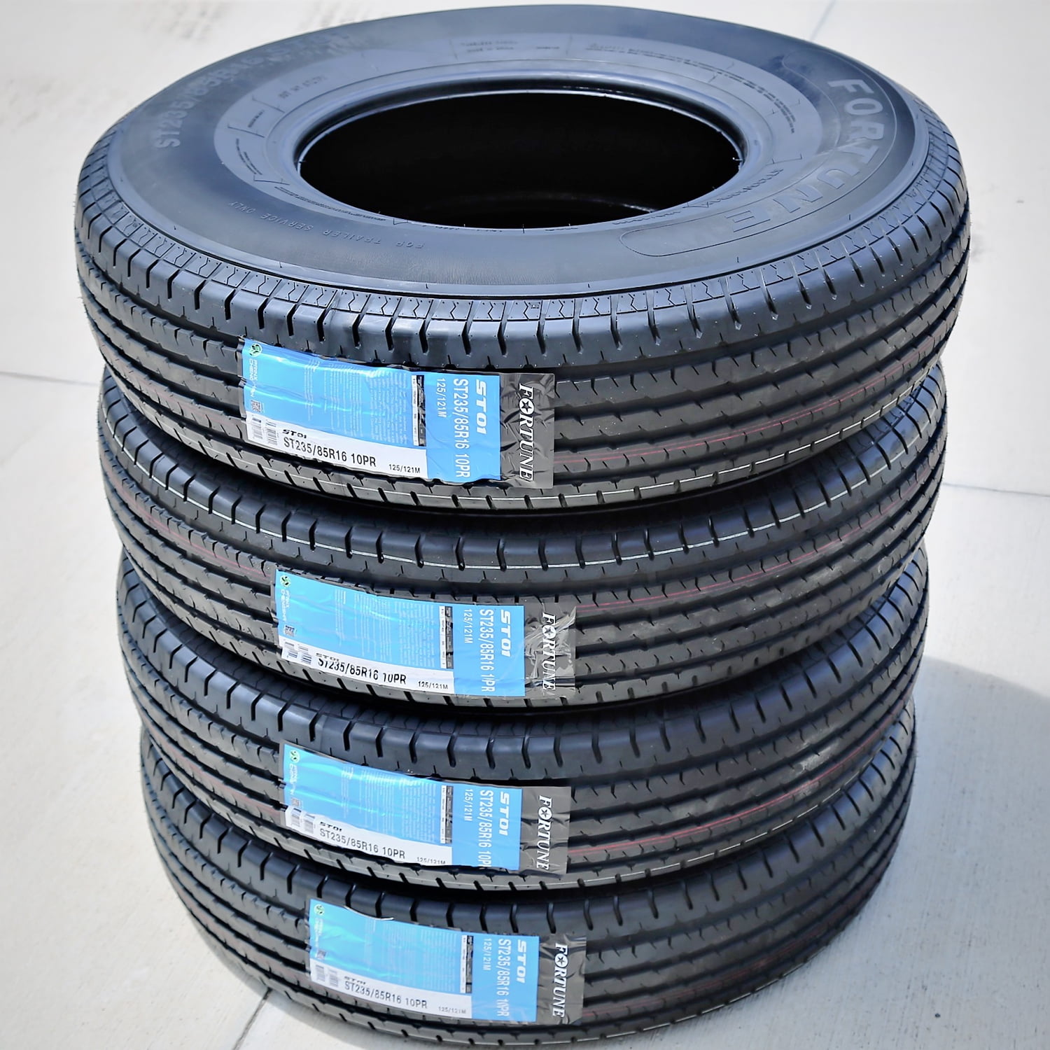Pair of 2 Fortune ST01 Steel Belted ST235/85R16 235/85R16 125/121M E 10 Ply Trailer Tires - Image 5