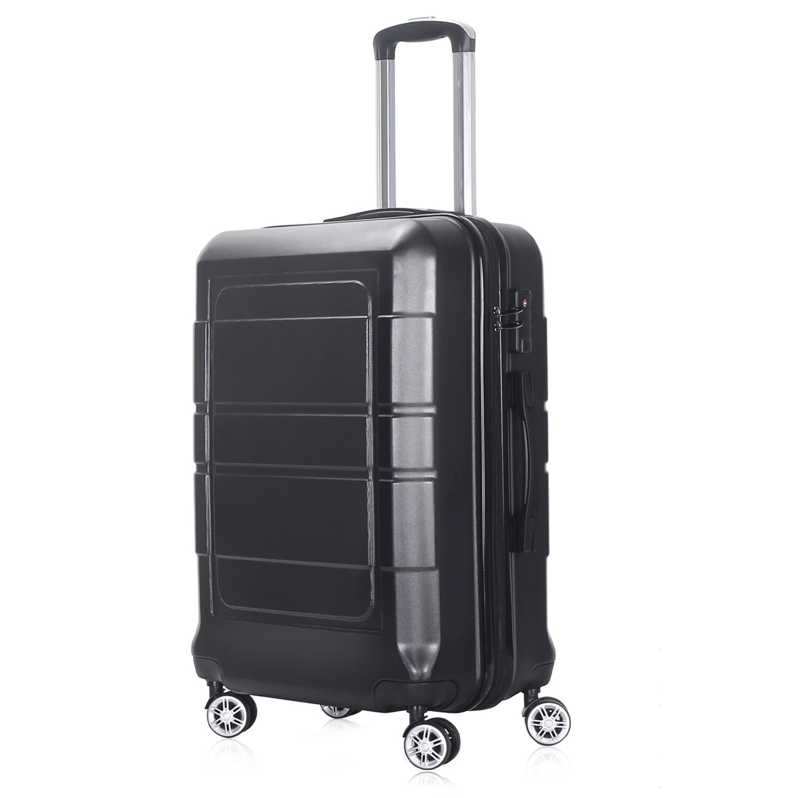 Camkey 20" Carry-on Luggage with Ergonomic Handles and TSA Lock, Black - Image 3