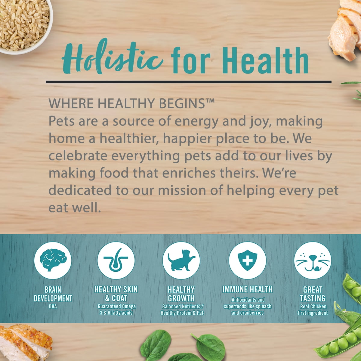 Chicken Soup for the Soul Kitten Dry Cat Food - Chicken, Brown Rice, & Pea Recipe Cat 13.5lb - Image 2