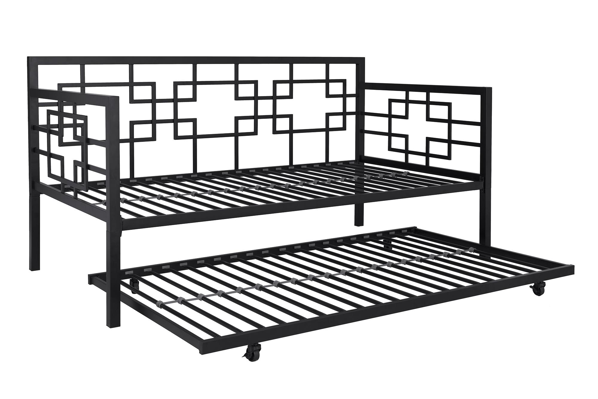 Better Homes & Gardens Metal Twin Daybed with Twin Trundle, Black - Image 6