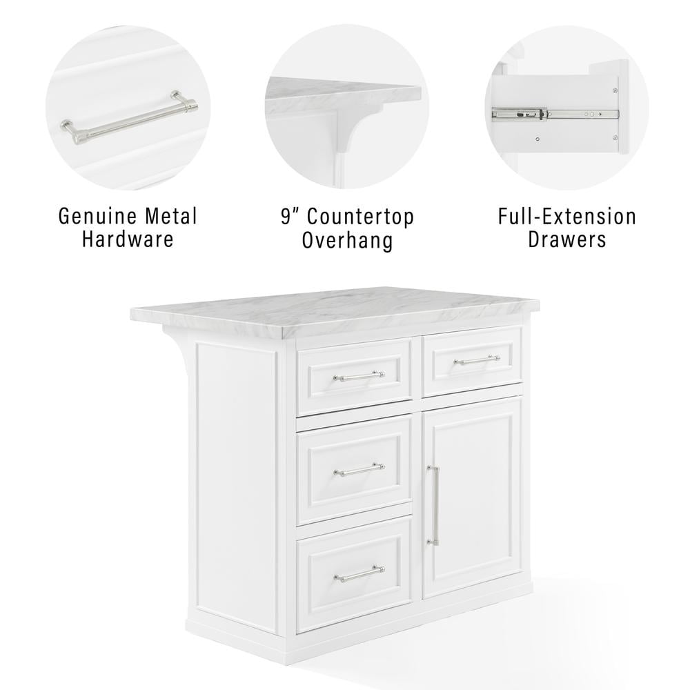 Crosley Furniture Cutler Faux Marble Top Kitchen Island - Image 10