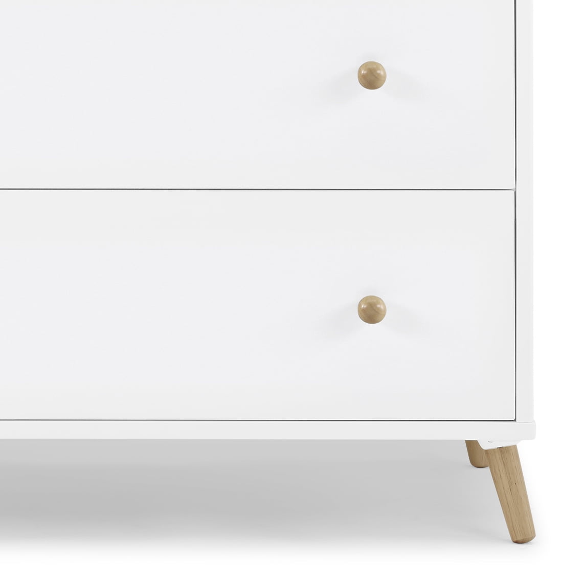 Delta Children Essex 3 Drawer Dresser with Interlocking Drawers - Greenguard Gold Certified, Bianca White/Natural - Image 5