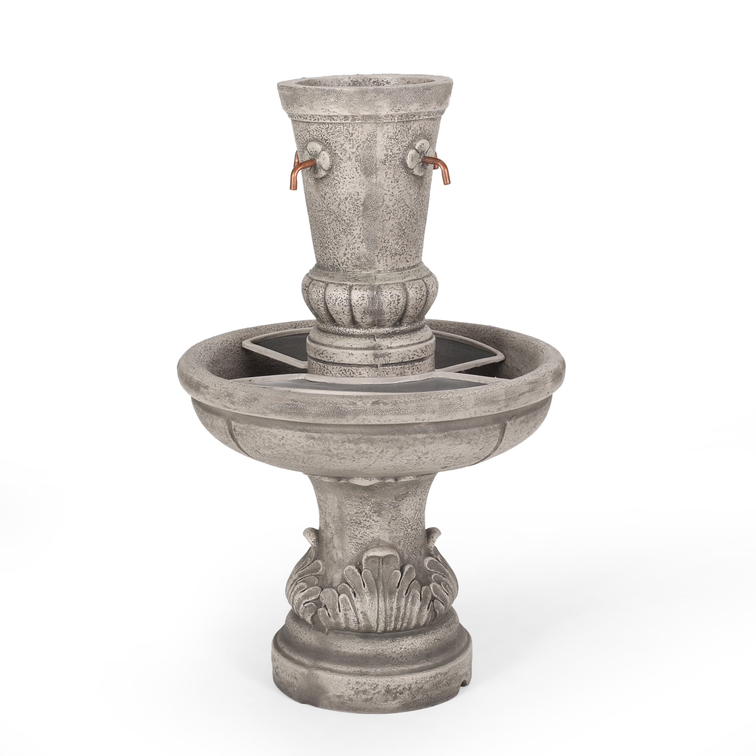 Noble House Shaffer Outdoor 4 Spout Fountain, Light Brown - Image 2