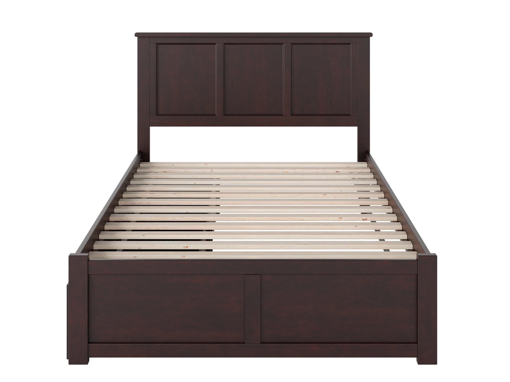 AFI Madison Full Wood Platform Bed with Footboard & 2 Storage Drawers in Espresso - Image 6