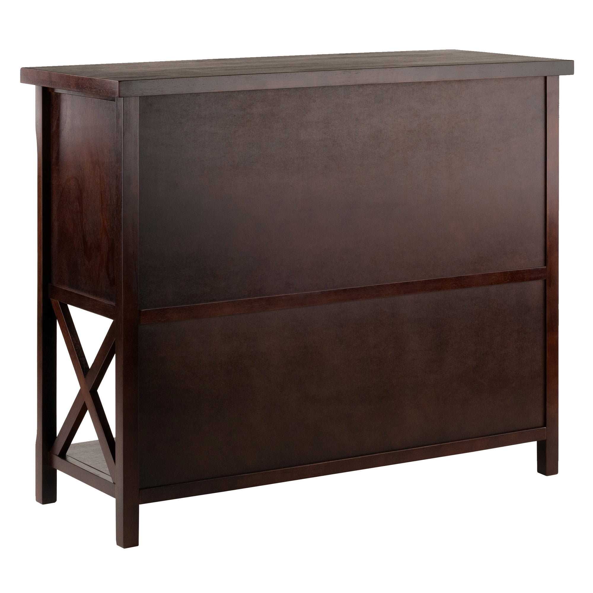 Contemporary Home Living 43.75" Teak Brown Contemporary Buffet Cabinet - Image 6