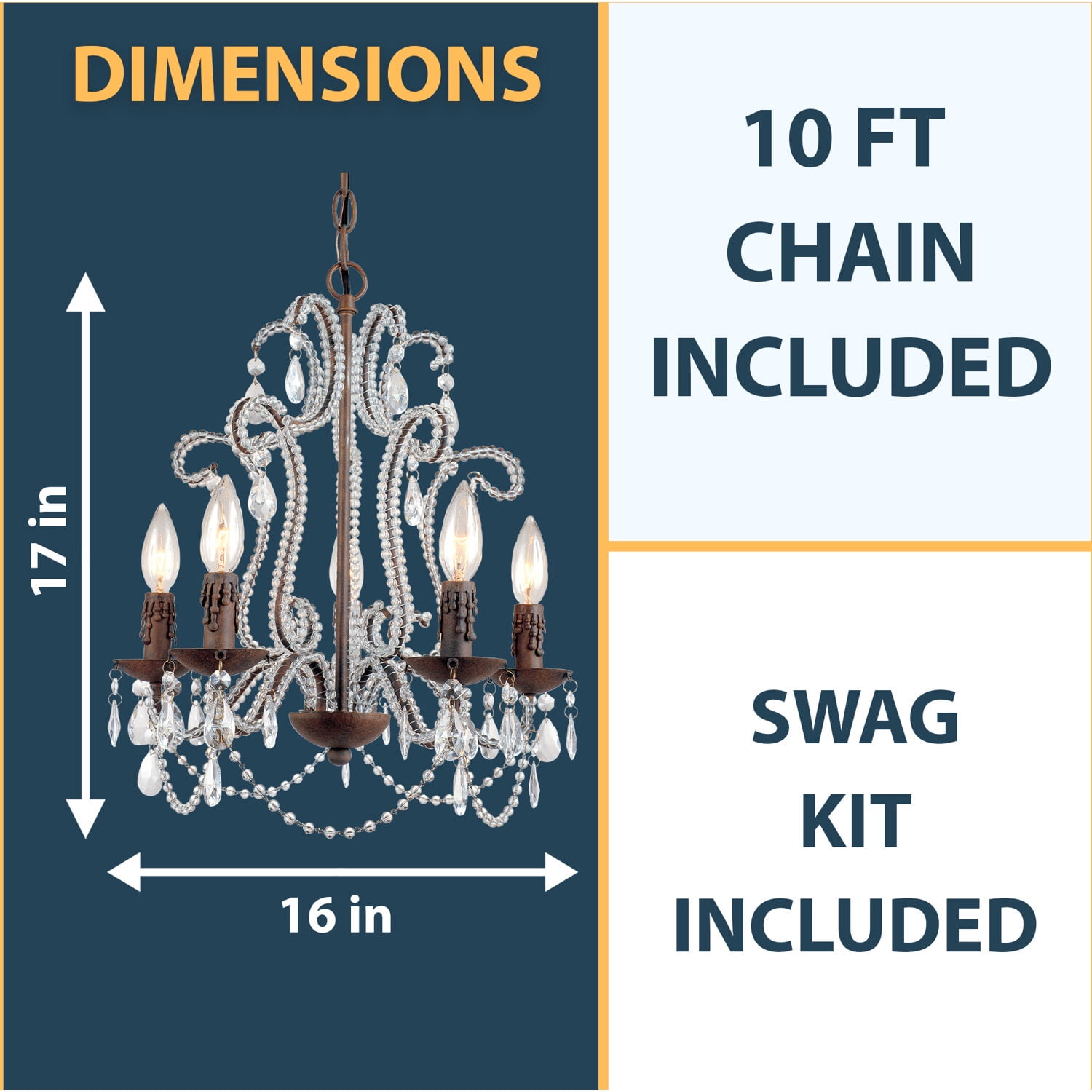 Beloved Five Light Mini Chandelier - Image 3