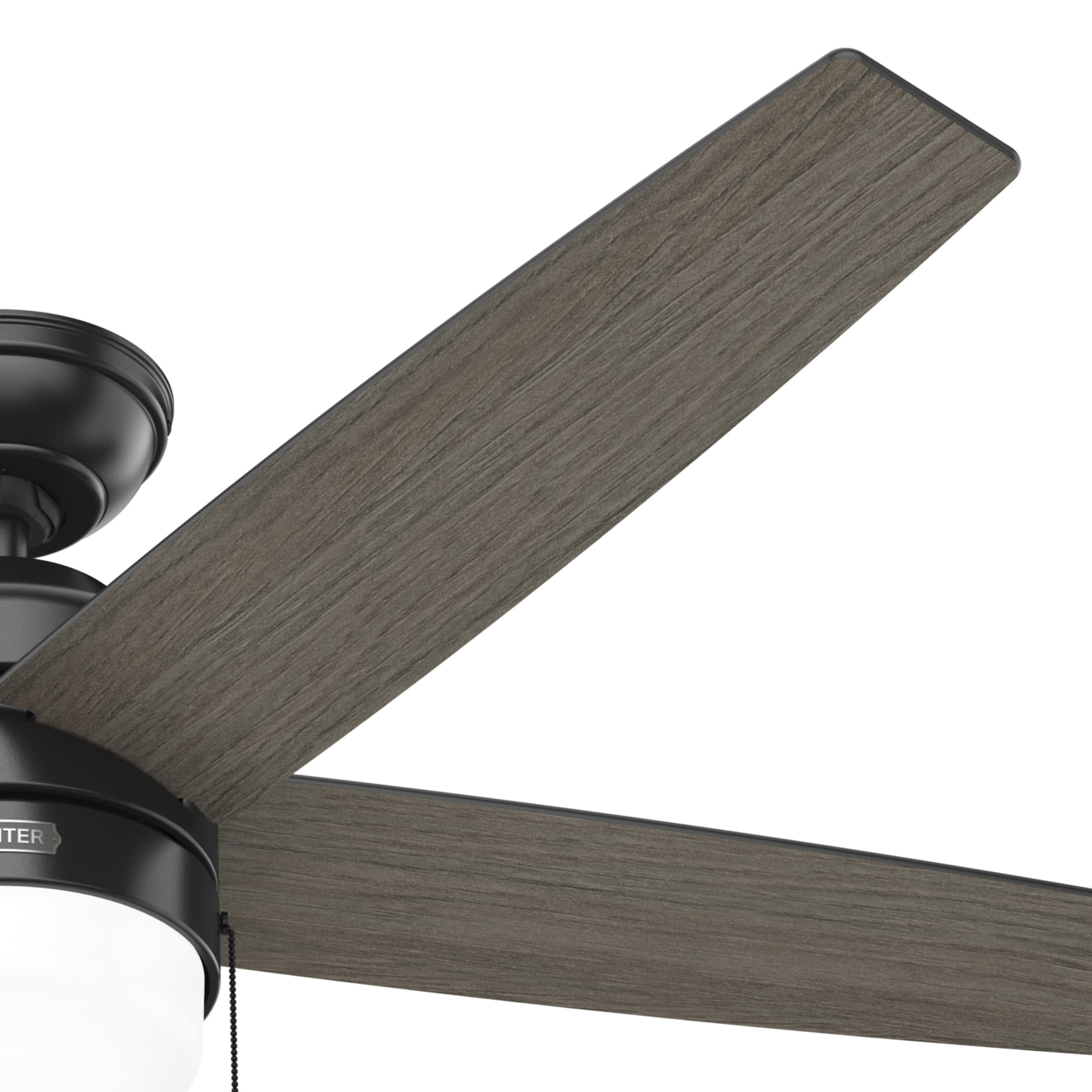 Hunter - Bardot Indoor Ceiling Fan With Light, 52-inch, Matte Black, Modern-style, 3-speed WhisperWind Motor, 52491, for living rooms, bedrooms, home offices, kitchens - Image 13
