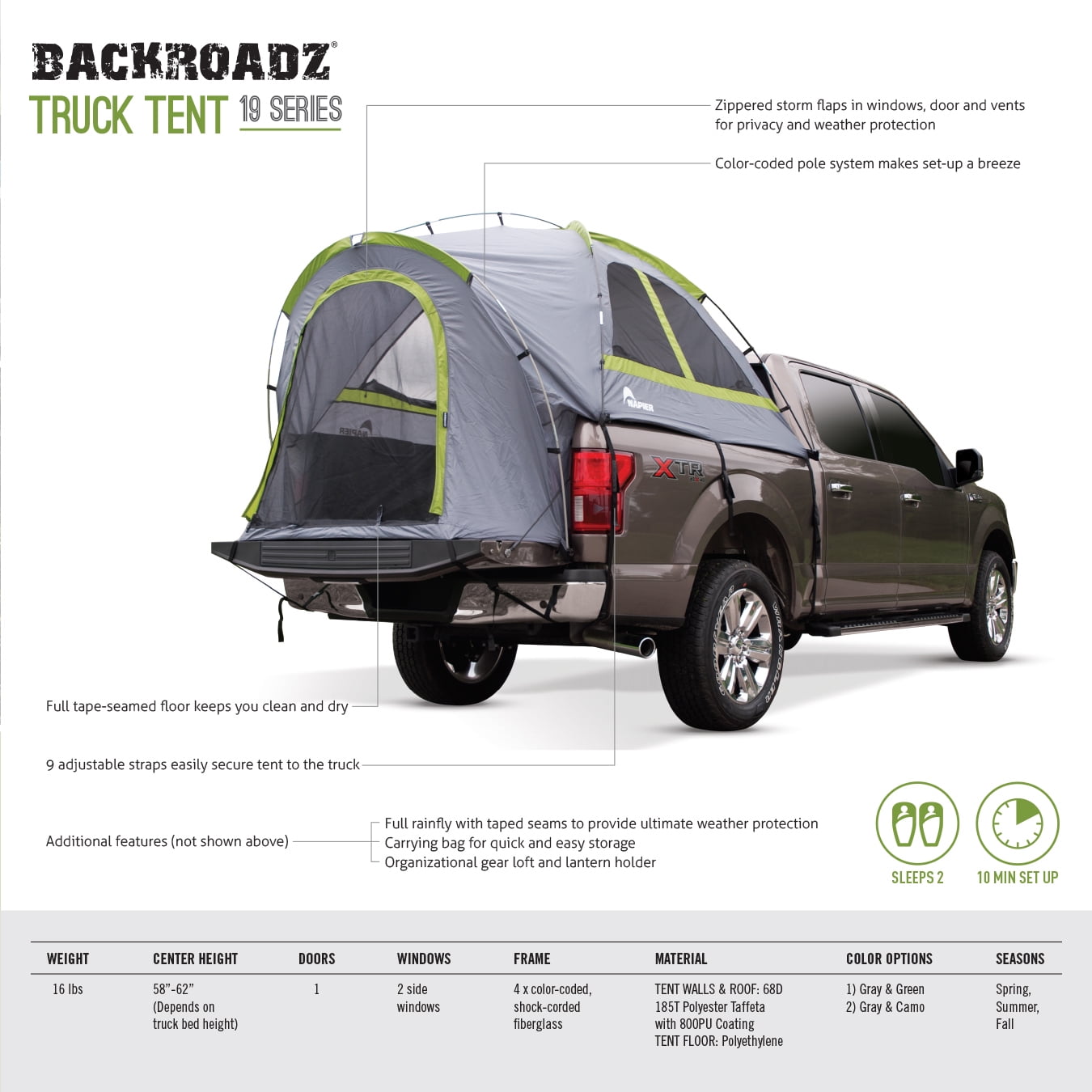 Napier Backroadz Truck Tent: Full Size Regular Bed - Image 2