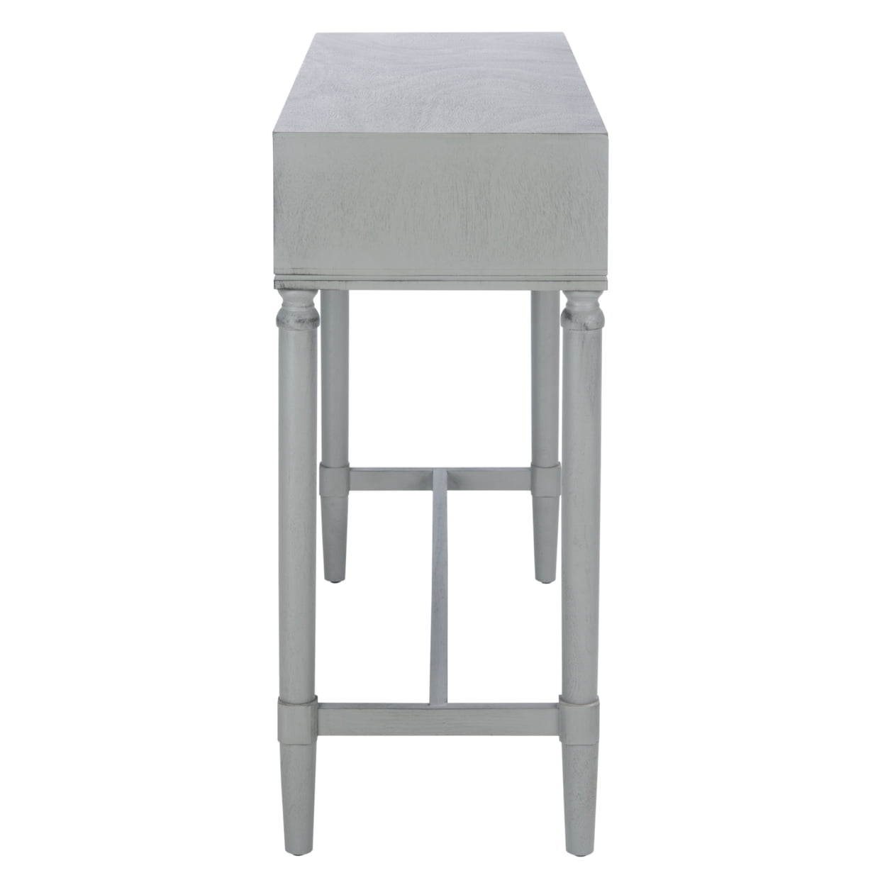 SAFAVIEH Aliyah Solid 2 Drawer Console Table, Distressed Grey - Image 4