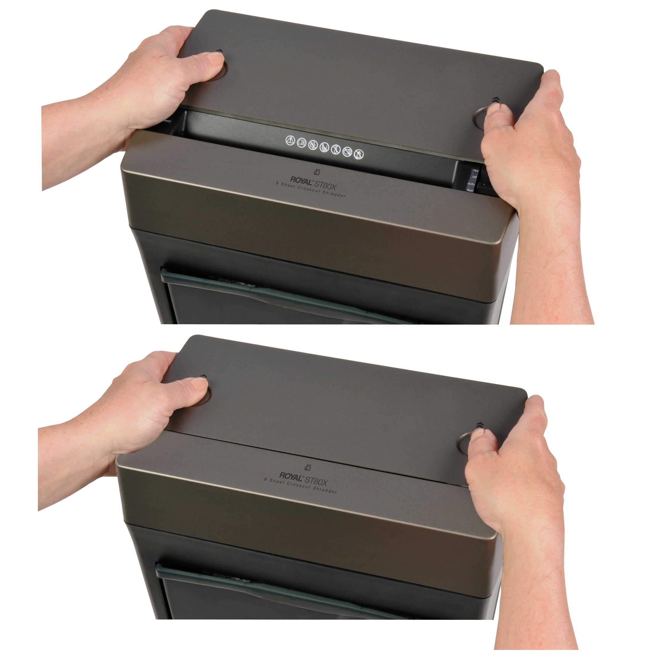 Royal ST80X 8-Sheet Crosscut Paper Shredder with Pullout Basket - 89177V - Image 10