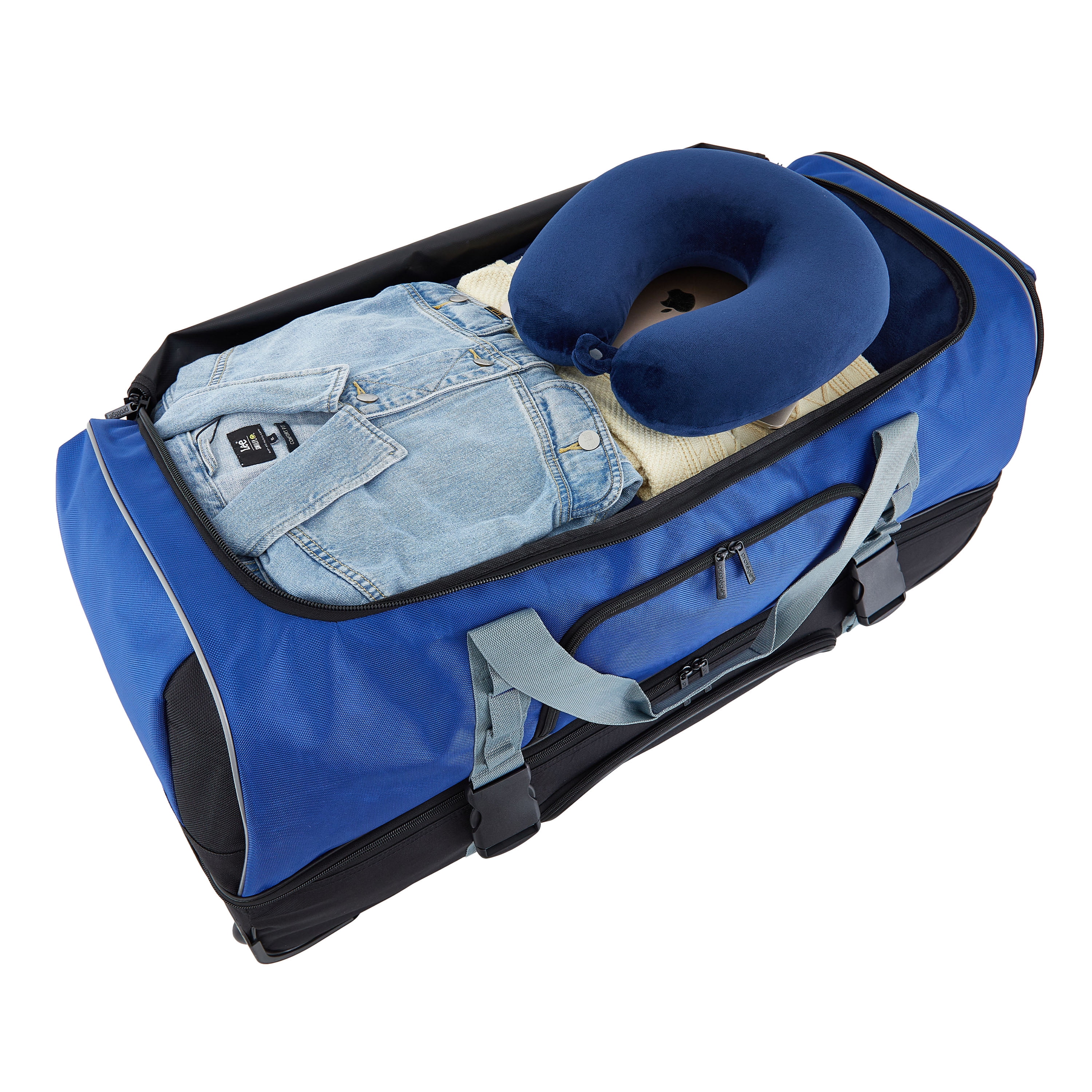Protege 36-inch Jumbo Drop-Bottom Rolling Travel Duffel Bag with Telescopic Handle - Image 4