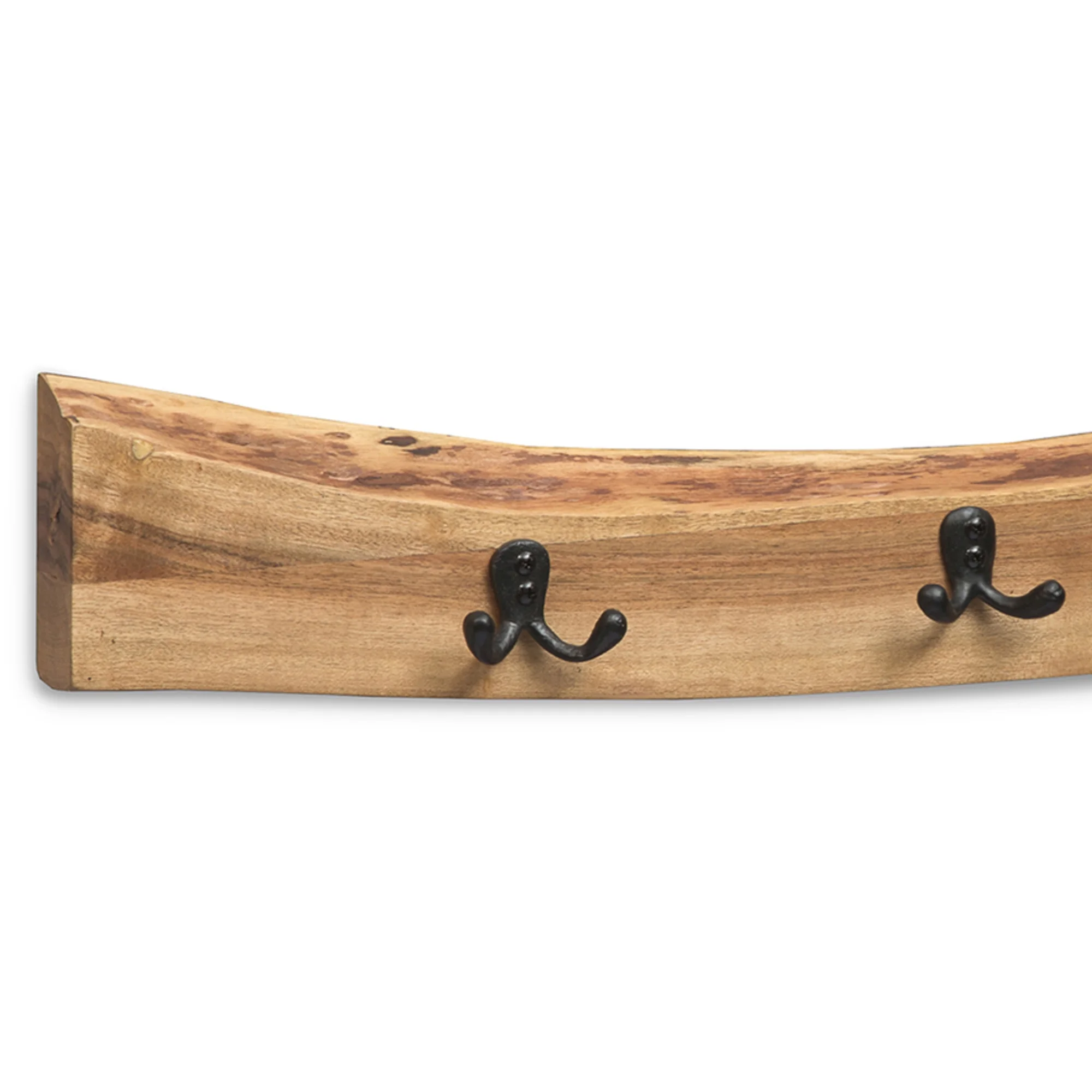Alaterre Furniture Alpine Natural Live Edge Wood 36" Coat Hooks - Image 4