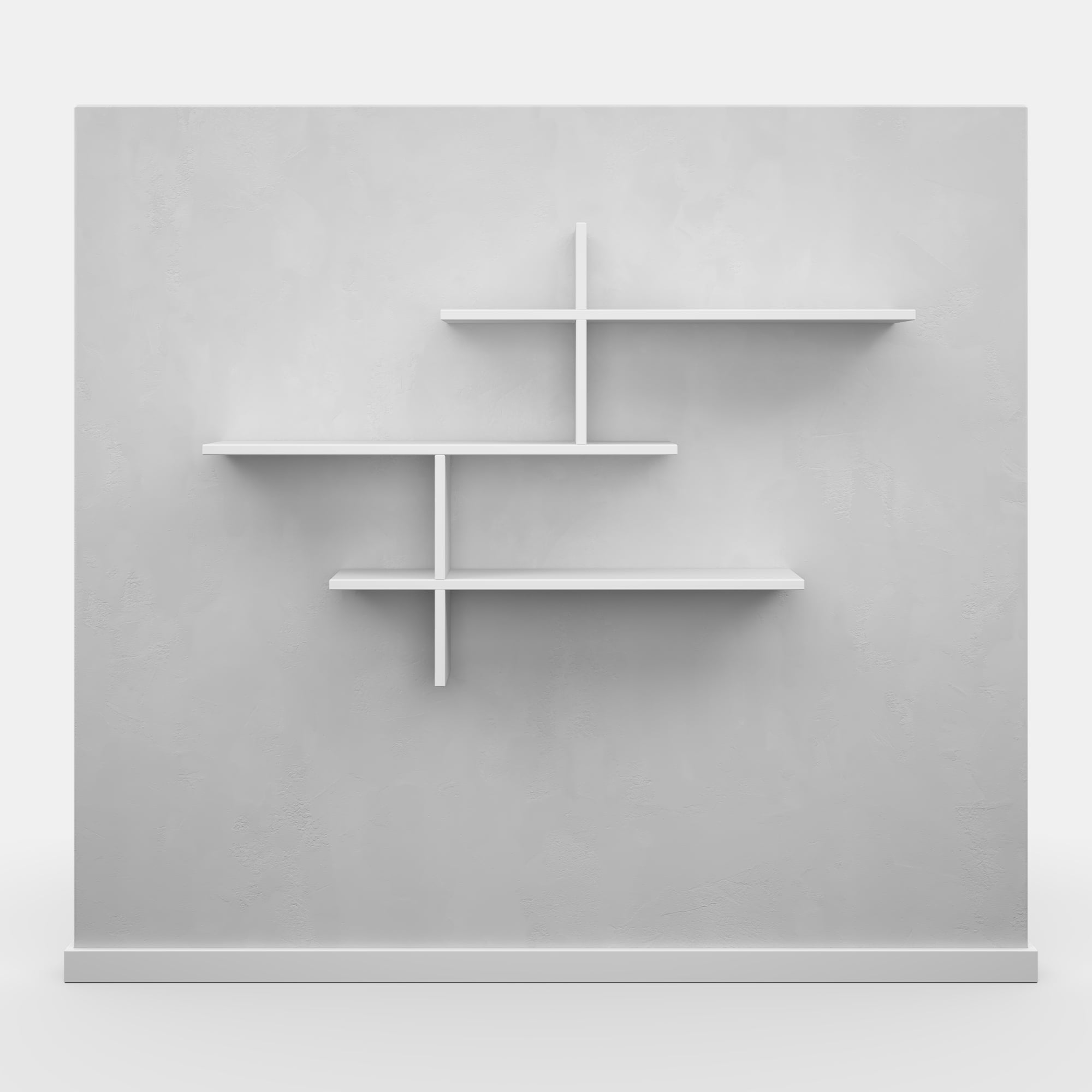 Ada Home Decor Furniture 48.5" 3 Tier White Webster Modern Wall Shelf - Image 2