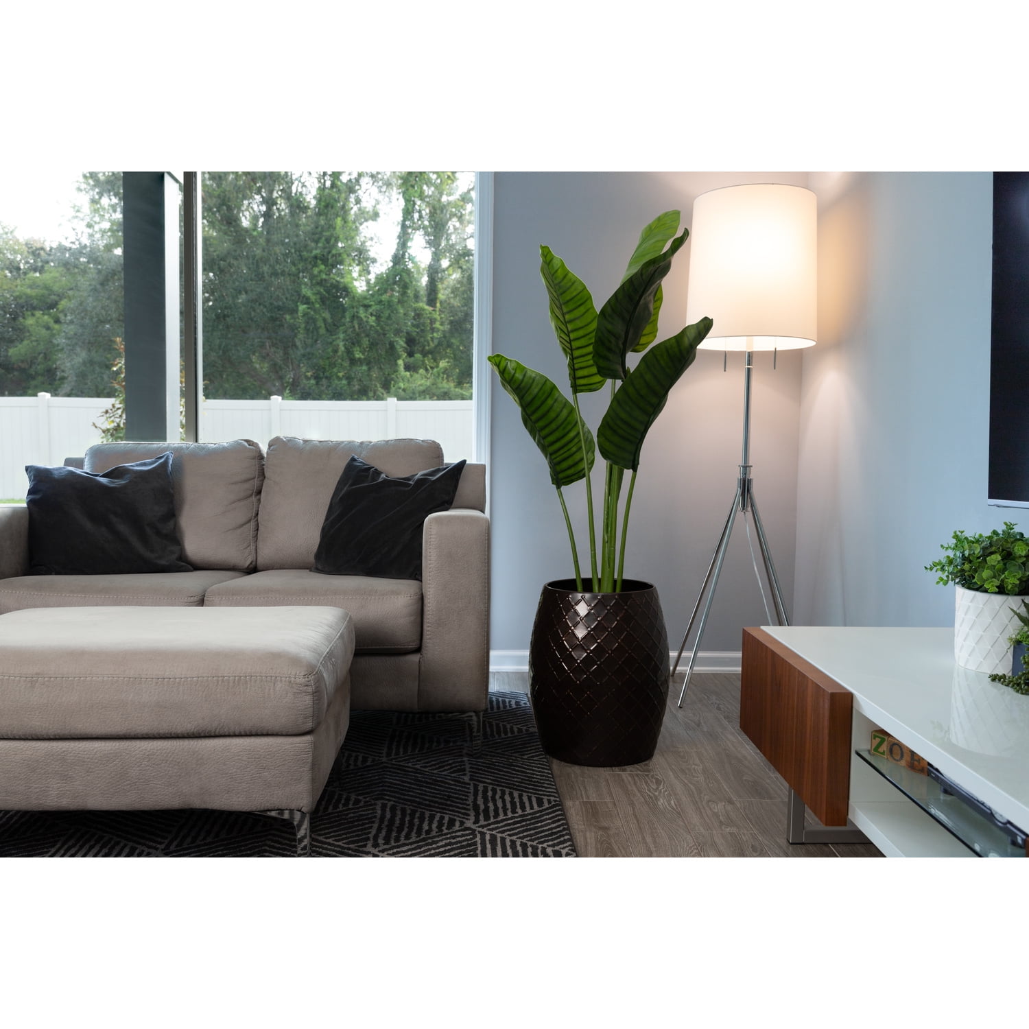 Balken Home Braga Metal Table Cross functional Planter Stool Modern Decor-Antique Bronze Finish - Image 12