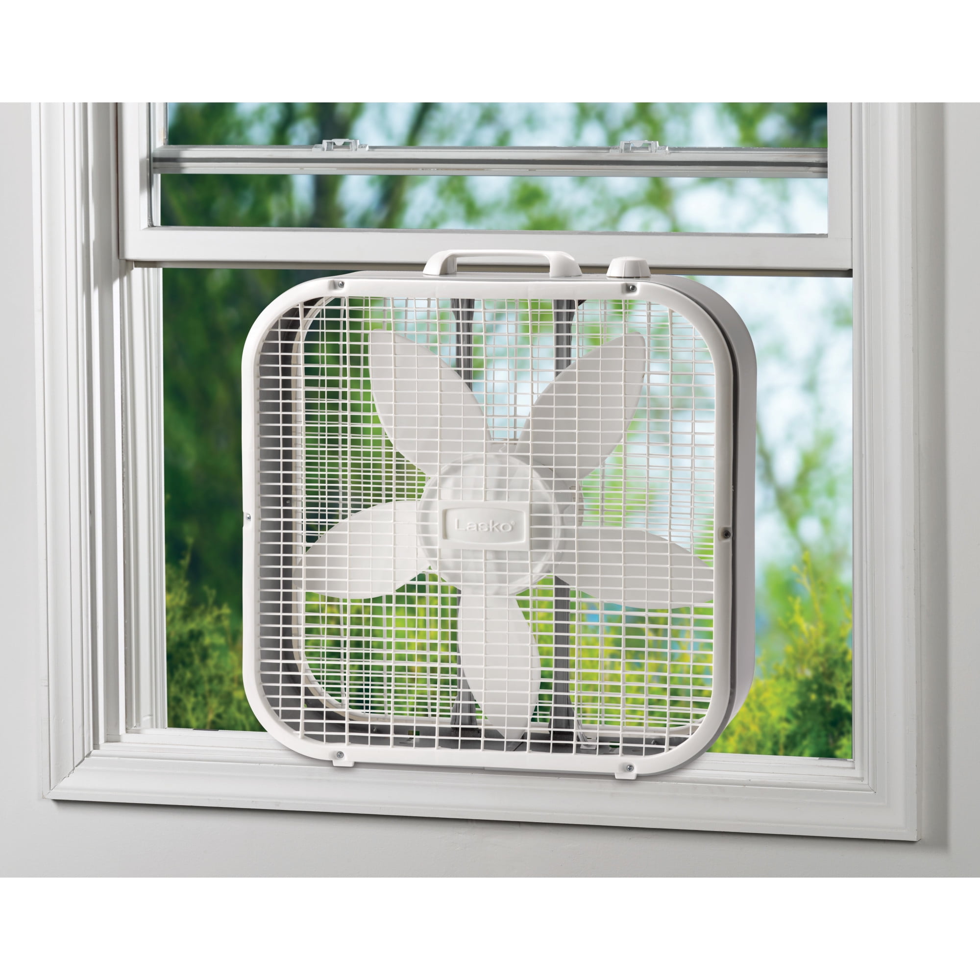 (3 pack) Lasko 20" Classic Box Fan with Weather-Resistant Motor, 3 Speeds, 22.5" H, White, B20200, New - Image 8