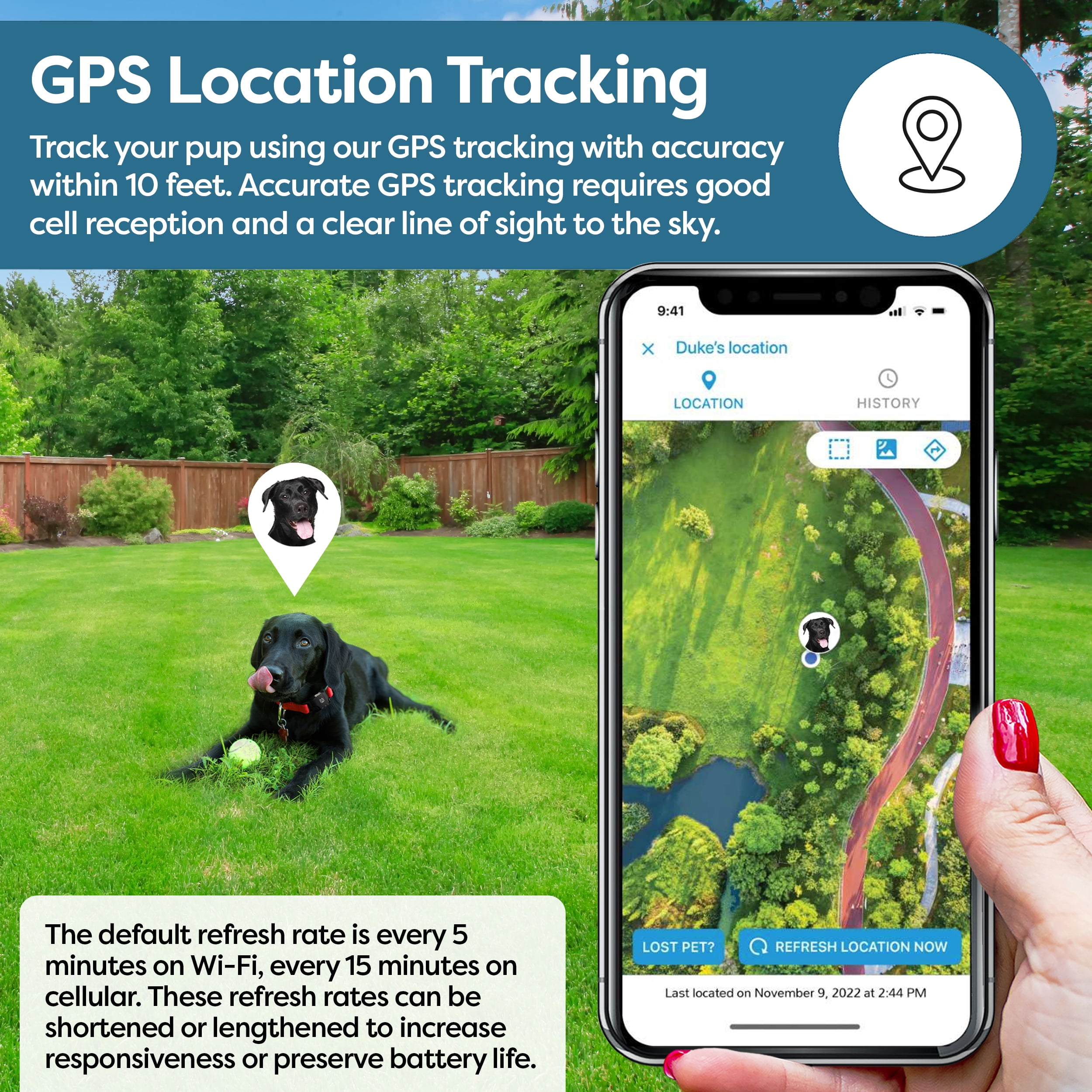 Wagz® Freedom Smart Dog Collar™, the Shock-Free Wireless Fence & Wellness System, Virtual Geofences, GPS Location & Activity/Health Tracking - Image 7