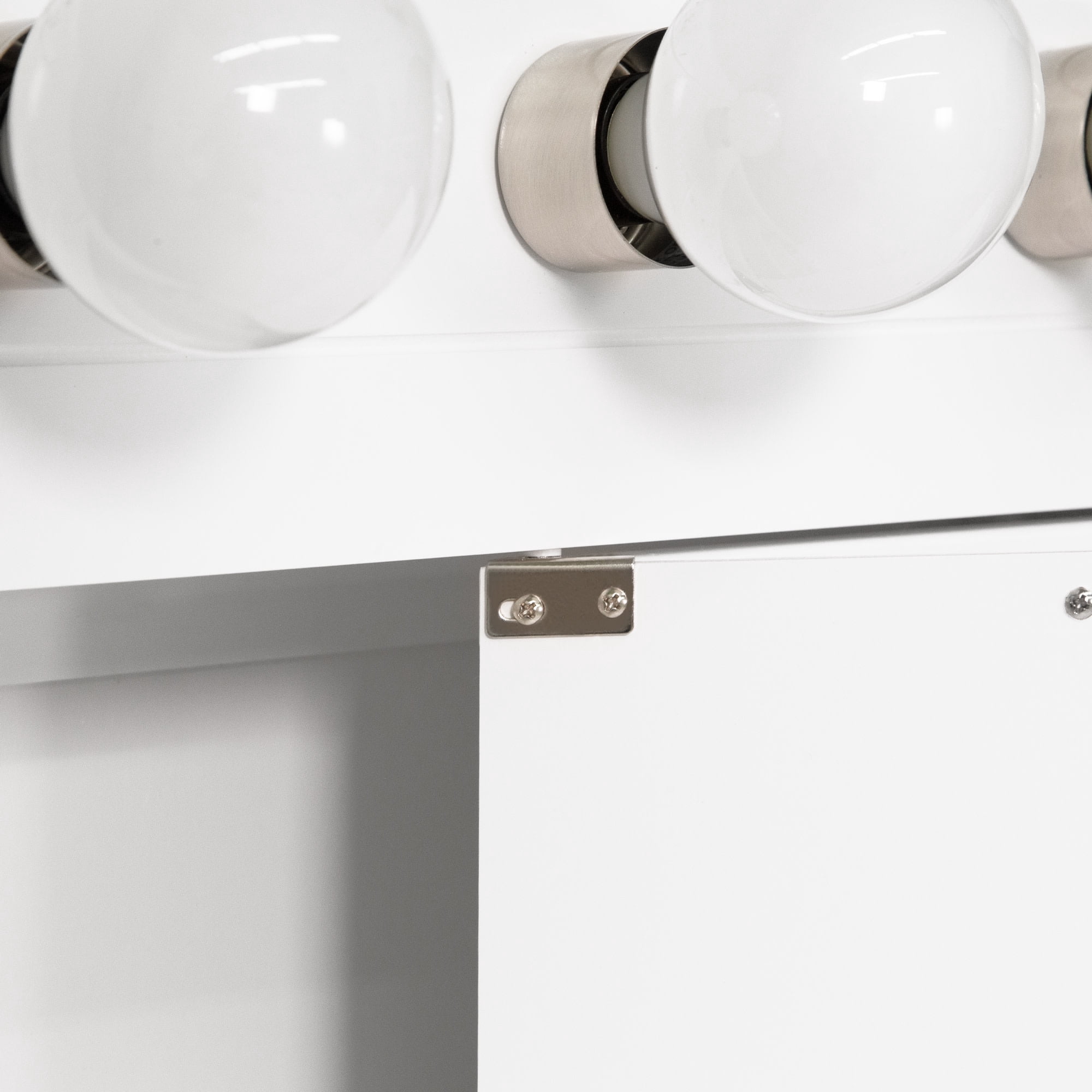 Design House Concord 36" Wall Mounted 5-Light Tri-View Bathroom Medicine Cabinet, White - Image 12