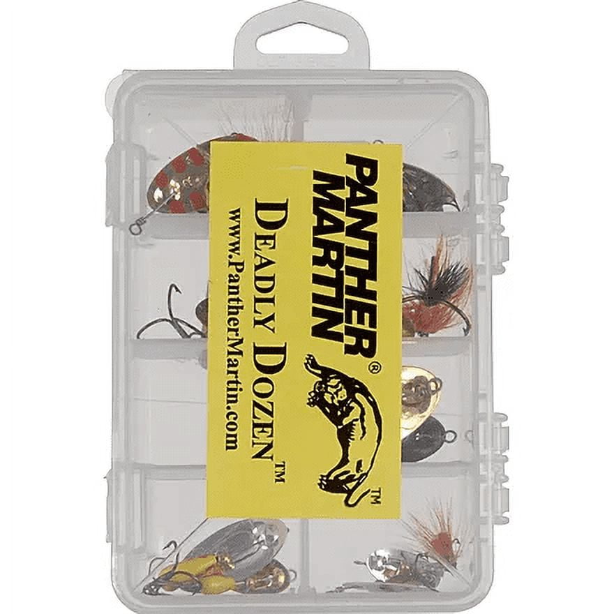 Panther Martin DDMO Deadly Dozen Spinners Fishing Lure Kit For Trout, Salmon, Muskie & more - Best Spinner Kit For both Freshwater & Saltwater - Sizes 1/48 oz to 1/2 oz - Pack of 12 - Image 2