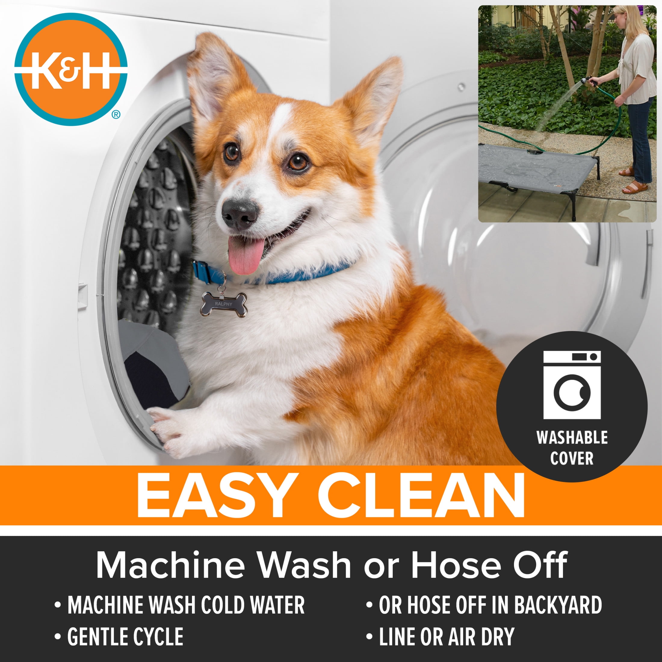 K&H Pet Products All Weather Elevated Outdoor Pet Cot Gray Large 42 X 30 X 7 Inches - Image 5