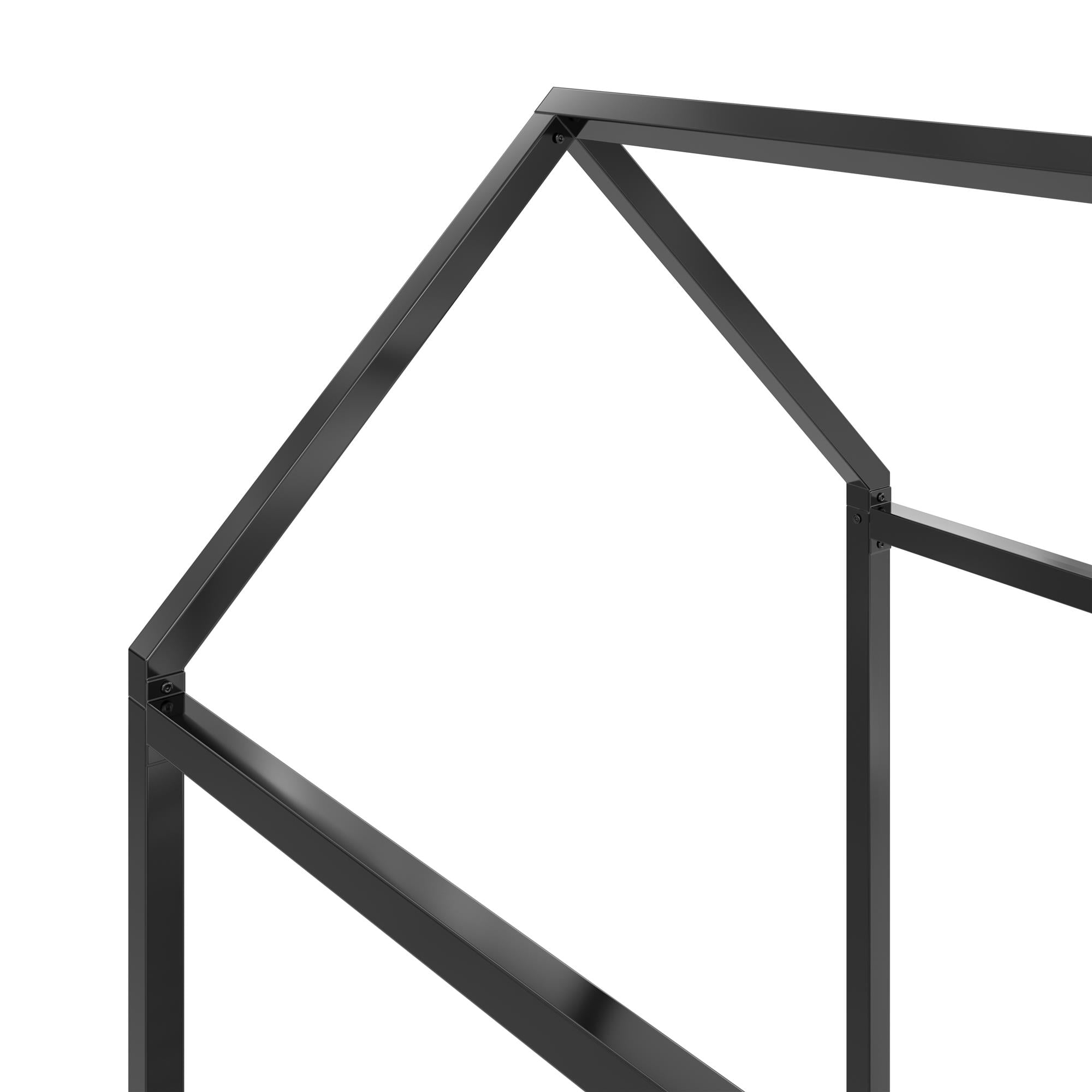 Max & Finn Skyler Metal Montessori House Bed, Twin, Black - Image 10