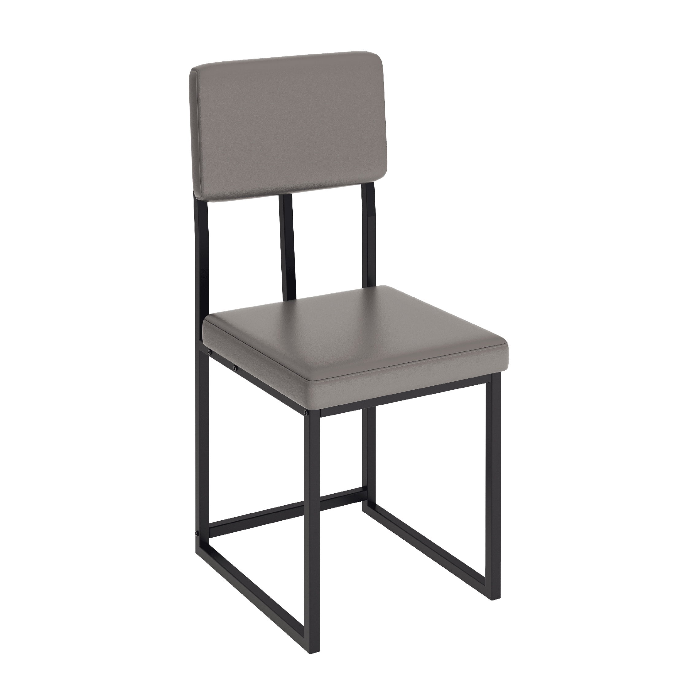 PORKISS 5 Piece Dining Table and Chair Set, Kitchen Dining Room Table Set with Faux Marble Table PU Leather Chairs, Rectangle Dining Table Set for 4, Dinette Set for Small Space, Gray + Black - Image 9