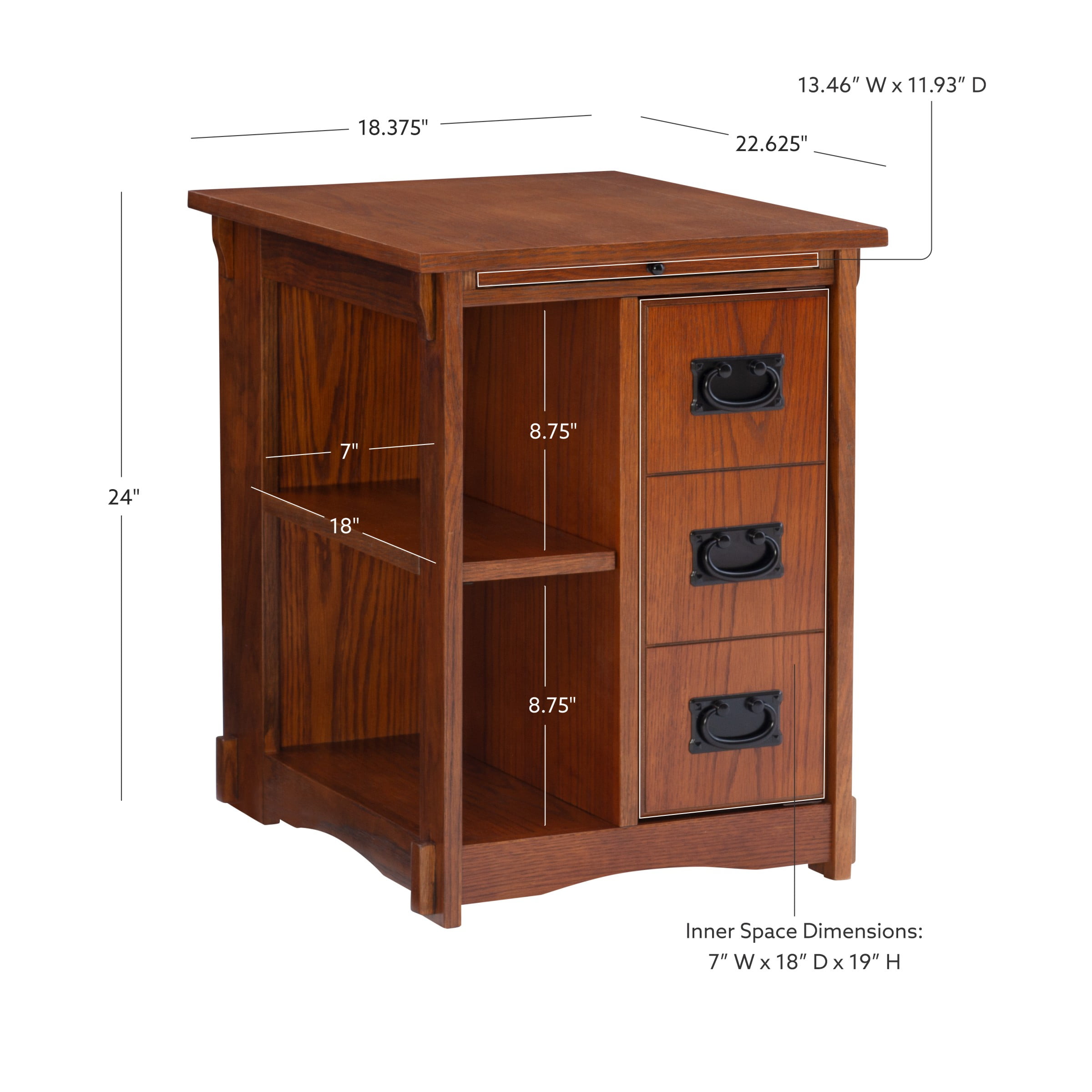 Powell Mission Oak Cabinet Table - Image 9